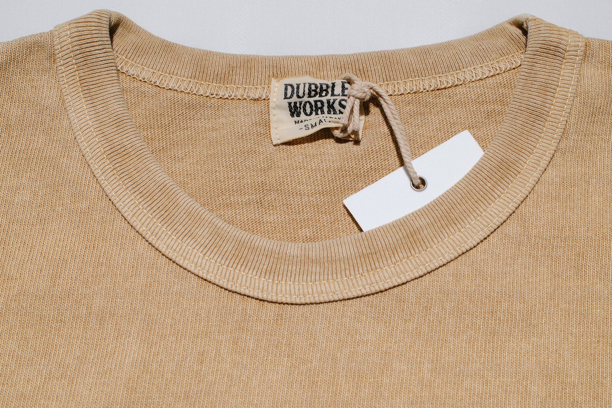 Dubble Works 9oz "Ultra-Heavy" Pigment Dyed Loopwheeled Tee (PD Dark Beige)