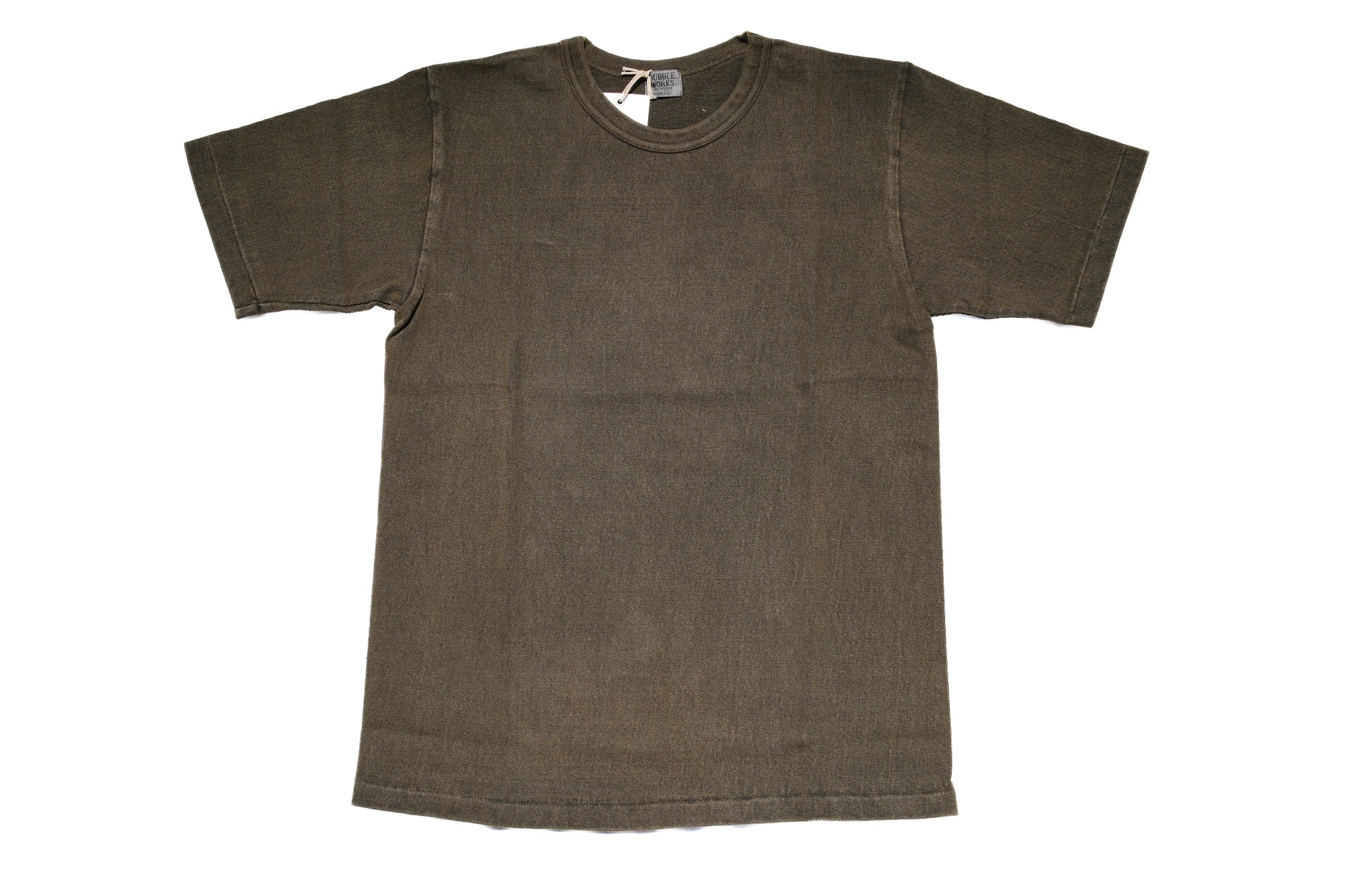Dubble Works 9oz "Ultra-Heavy" Pigment Dyed Loopwheeled Tee (PD Khaki x Black)