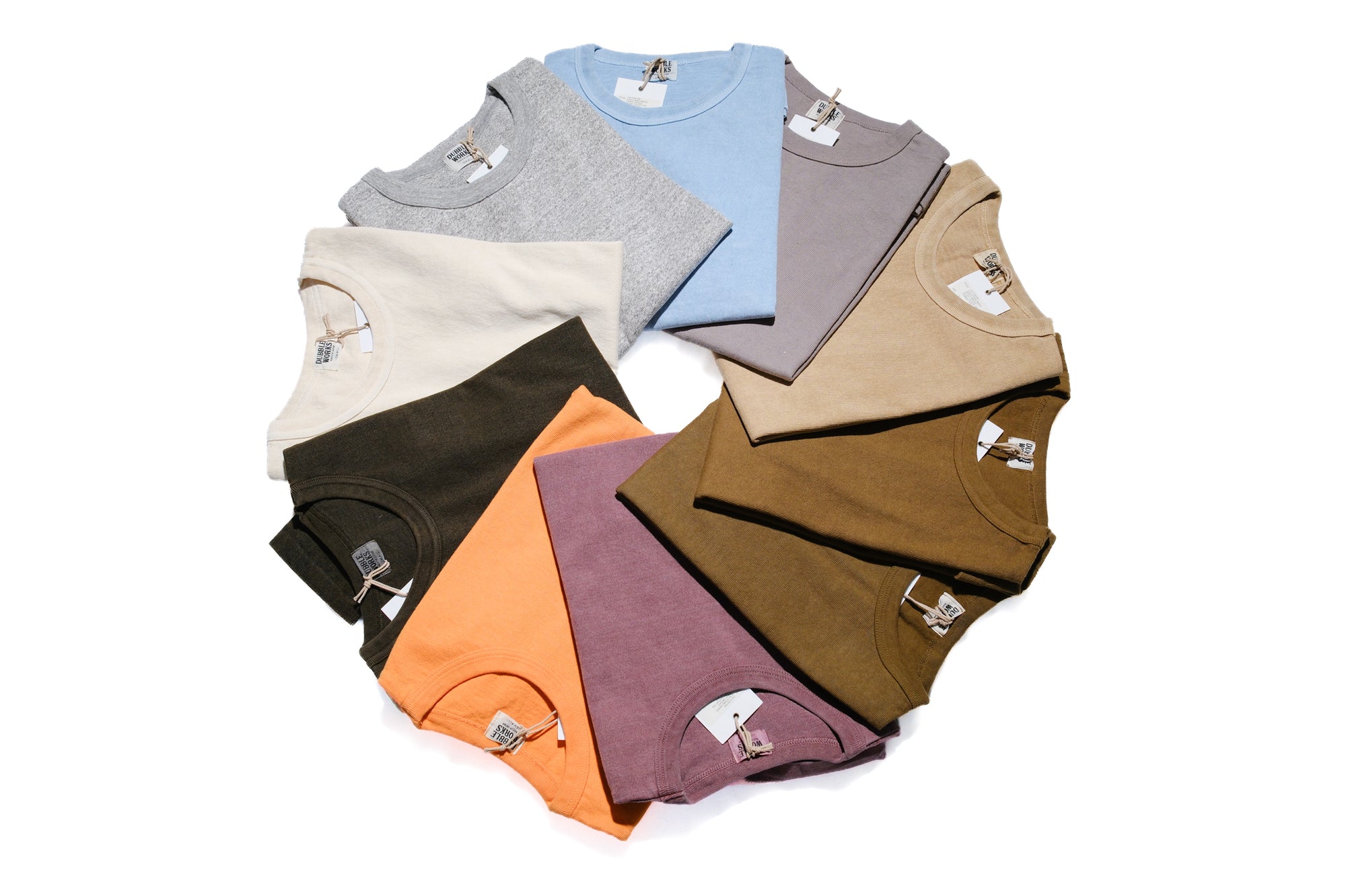 Dubble Works 9oz "Ultra-Heavy" Pigment Dyed Loopwheeled Tee (PD Cream)
