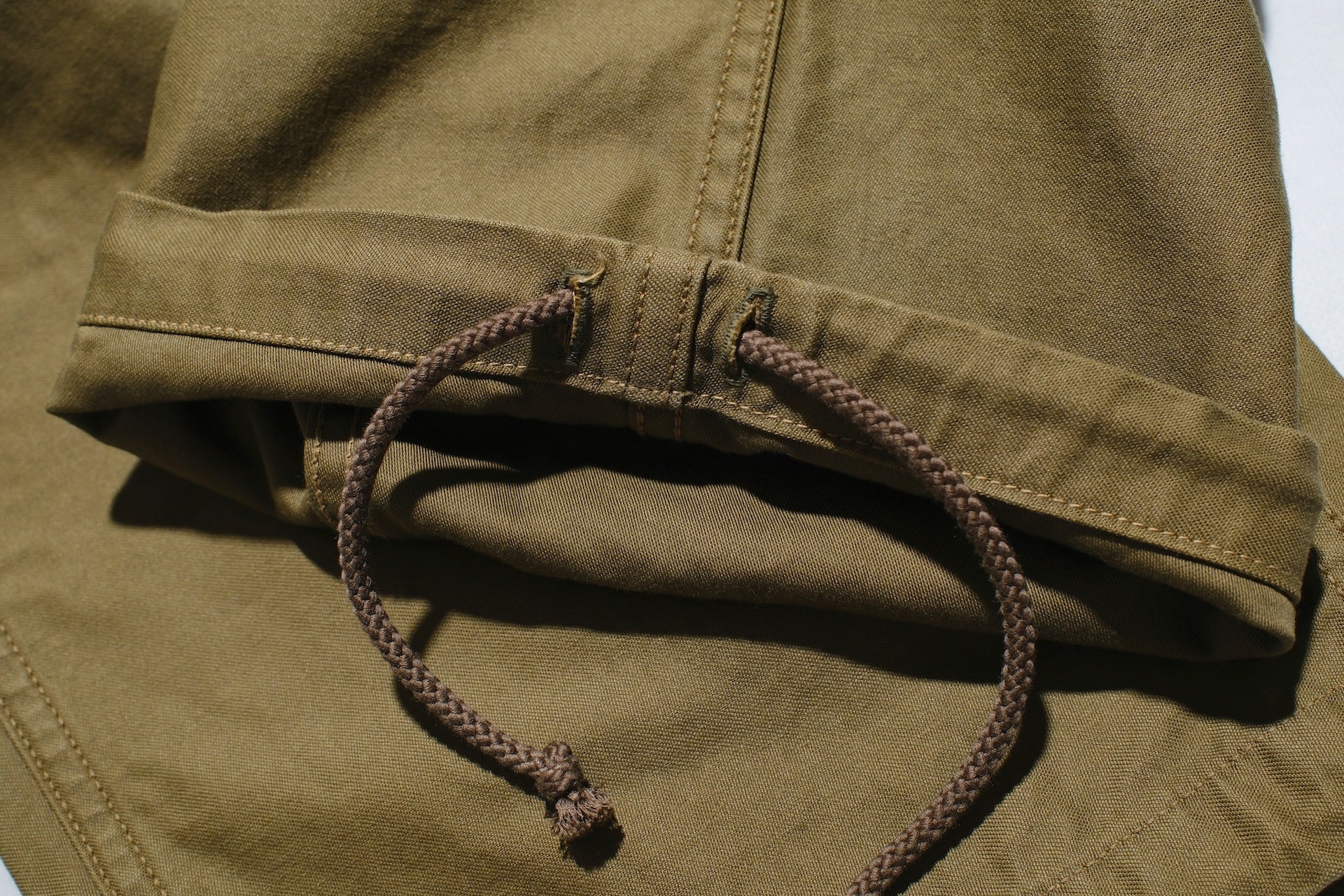 Freewheelers Back Satin "Jungle Fatiques" Tropical Trousers (Olive)