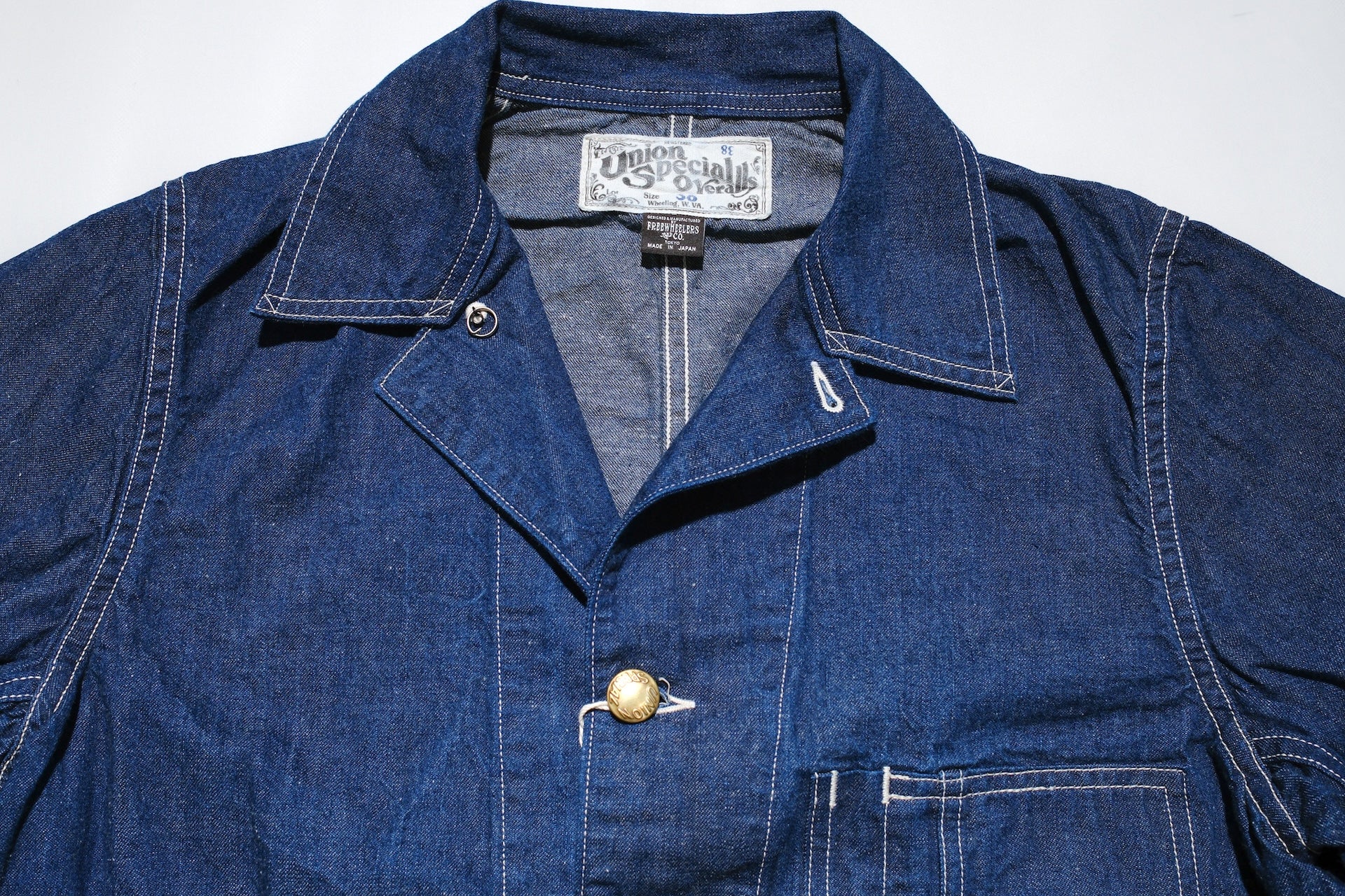 Freewheelers 9.5oz Indigo Denim “IRON WARF” Work Coat