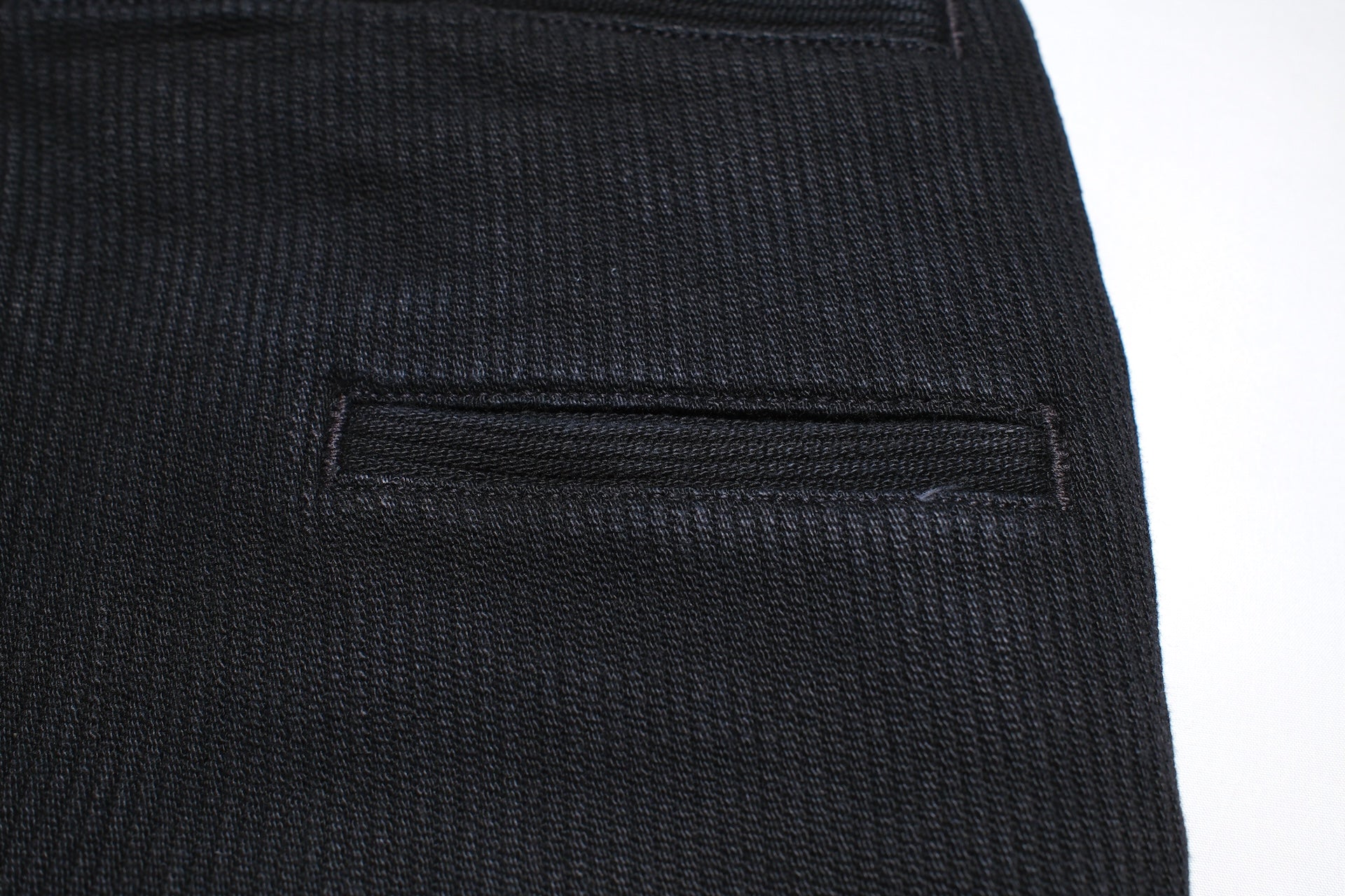 Freewheelers “Black Rogue” Heavyweight Pique Trousers (Rude Black)