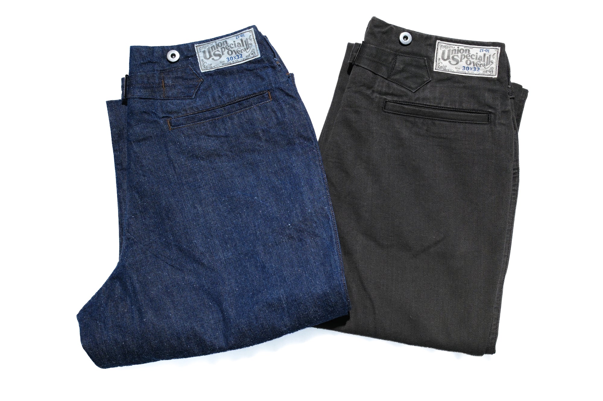 Freewheelers 10.5oz Ink-Black Denim “STEVEDORE” Work Trousers