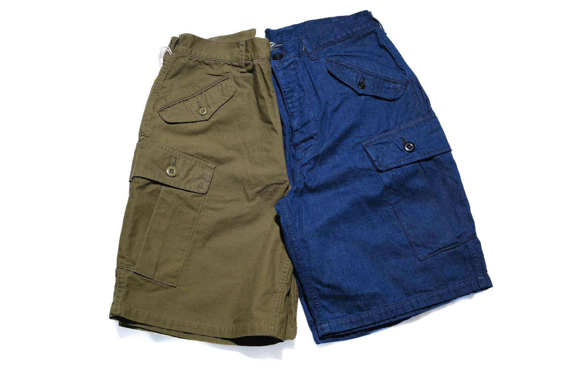 Freewheelers 9oz Denim "Jungle Fatigues" Tropical Shorts (Indigo)