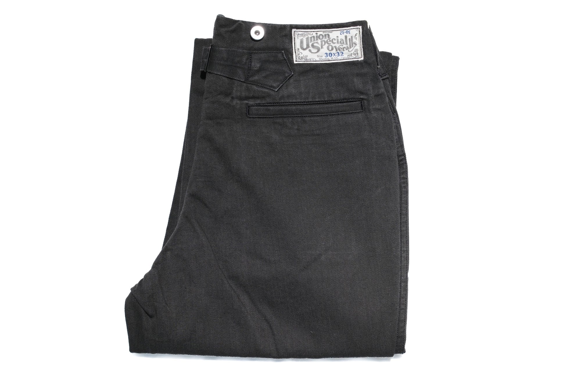 Freewheelers 10.5oz Ink-Black Denim “STEVEDORE” Work Trousers
