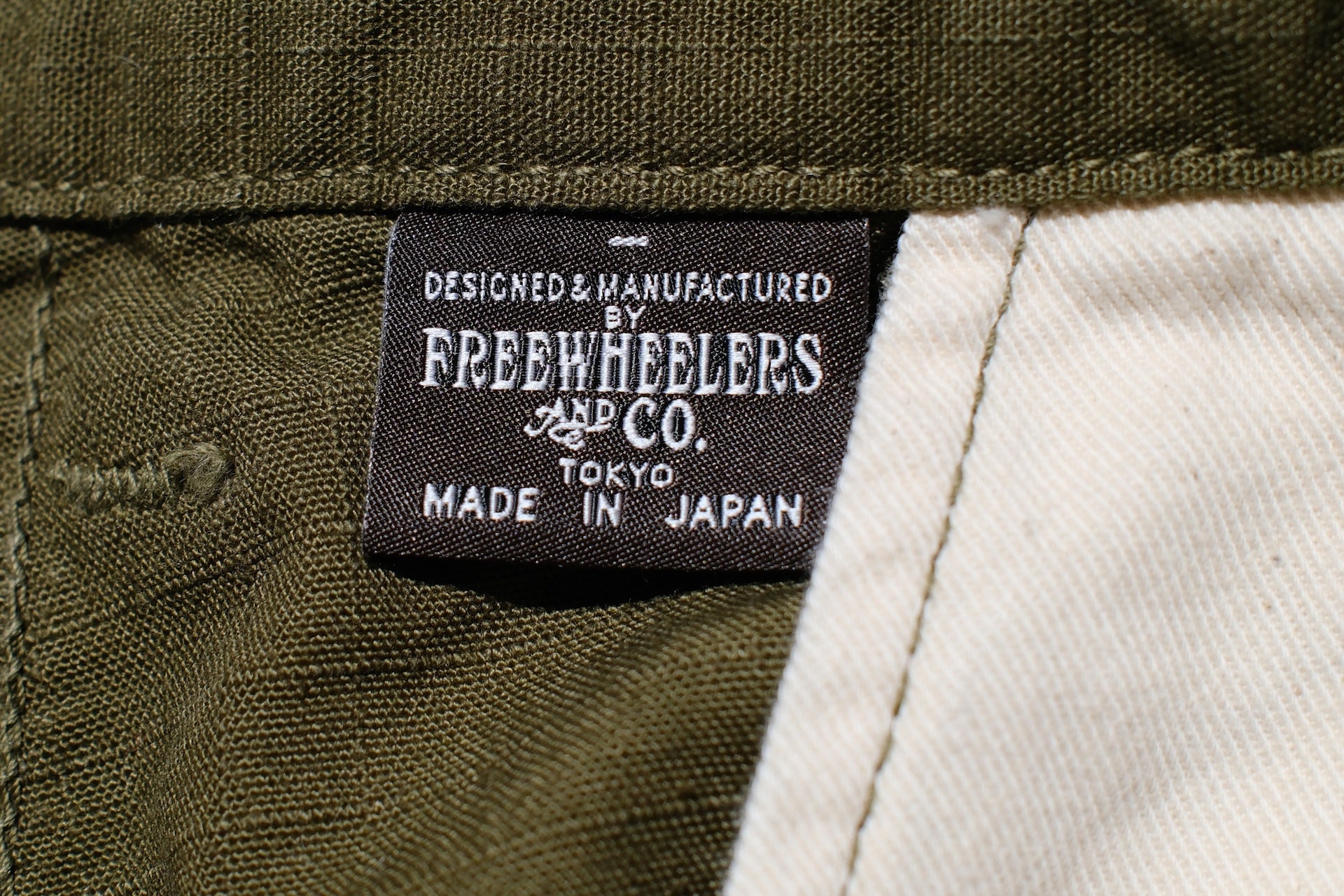 Freewheelers Cotton Rip-Stop "Jungle Fatigues" Tropical Shorts (Olive)