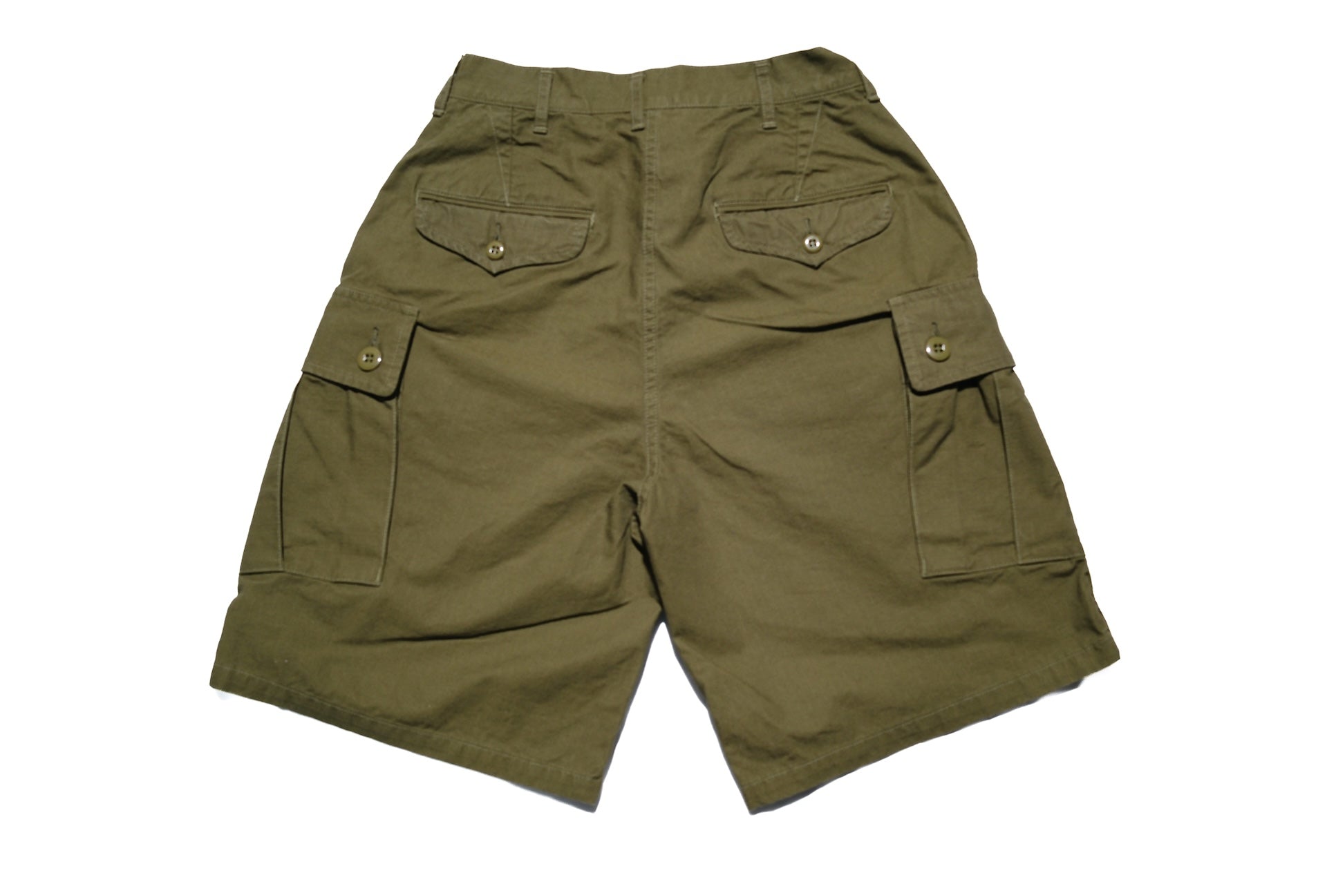 Freewheelers Cotton Rip-Stop "Jungle Fatigues" Tropical Shorts (Olive)