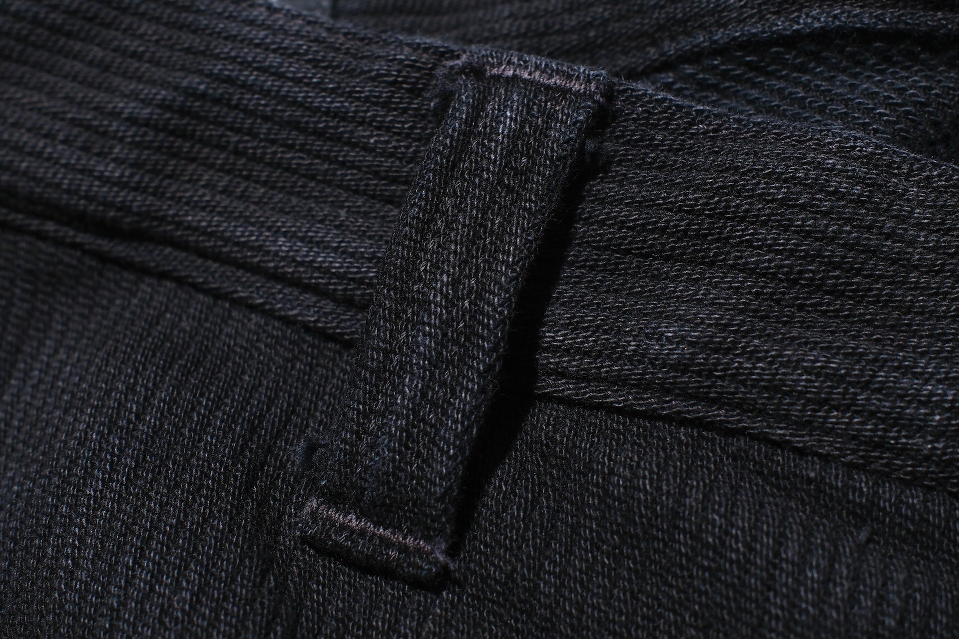 Freewheelers “Black Rogue” Heavyweight Pique Trousers (Rude Black)