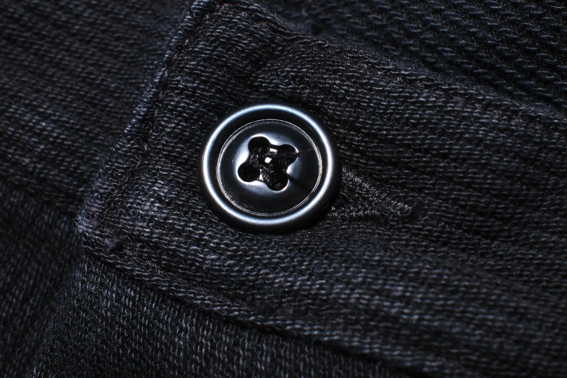 Freewheelers “Black Rogue” Heavyweight Pique Trousers (Rude Black)