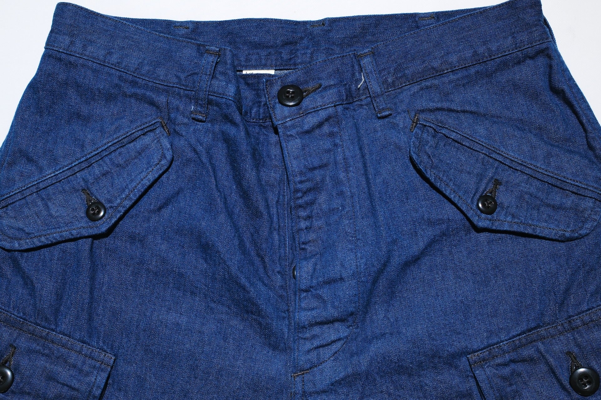 Freewheelers 9oz Denim "Jungle Fatigues" Tropical Shorts (Indigo)