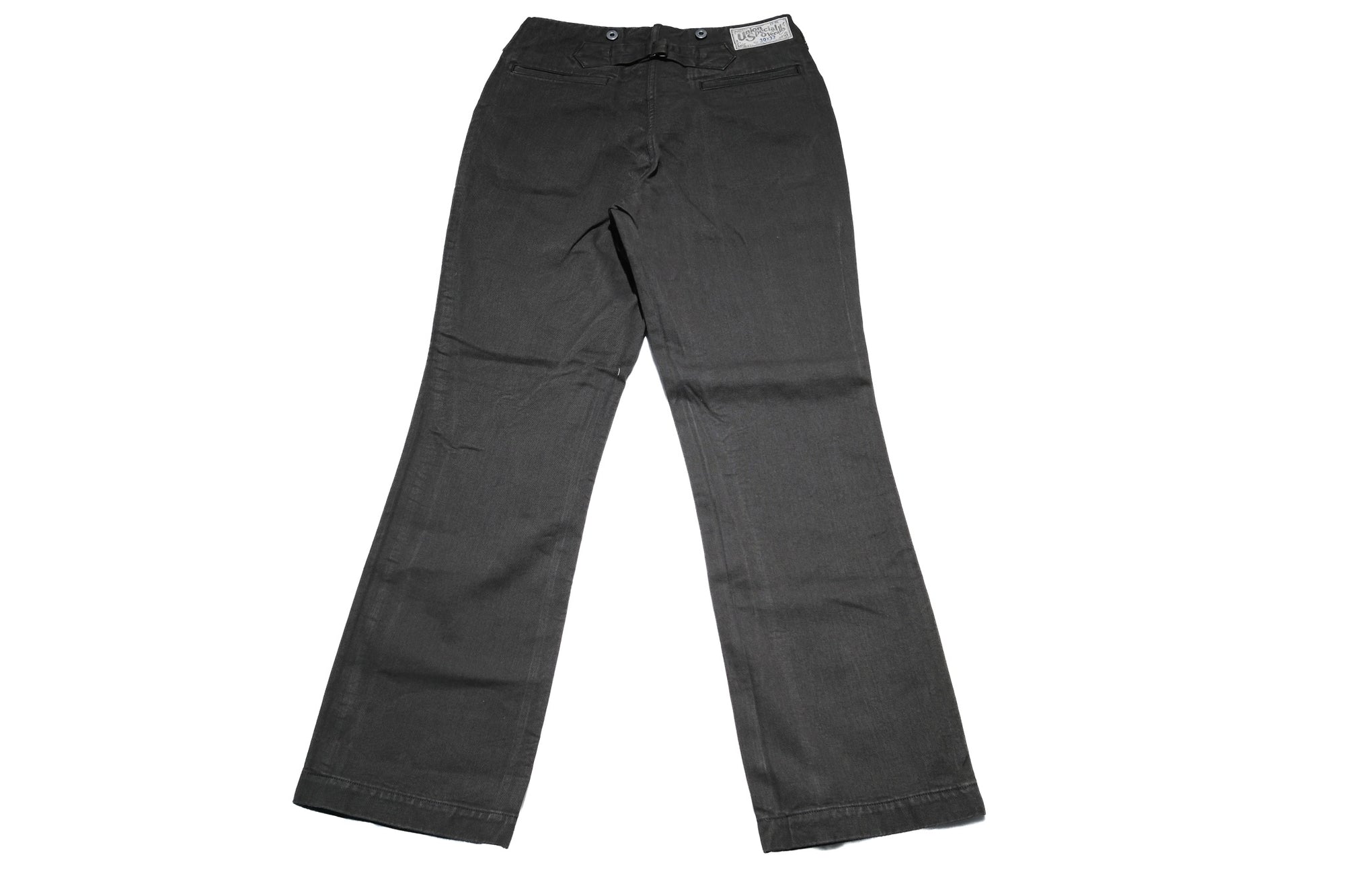 Freewheelers 10.5oz Ink-Black Denim “STEVEDORE” Work Trousers