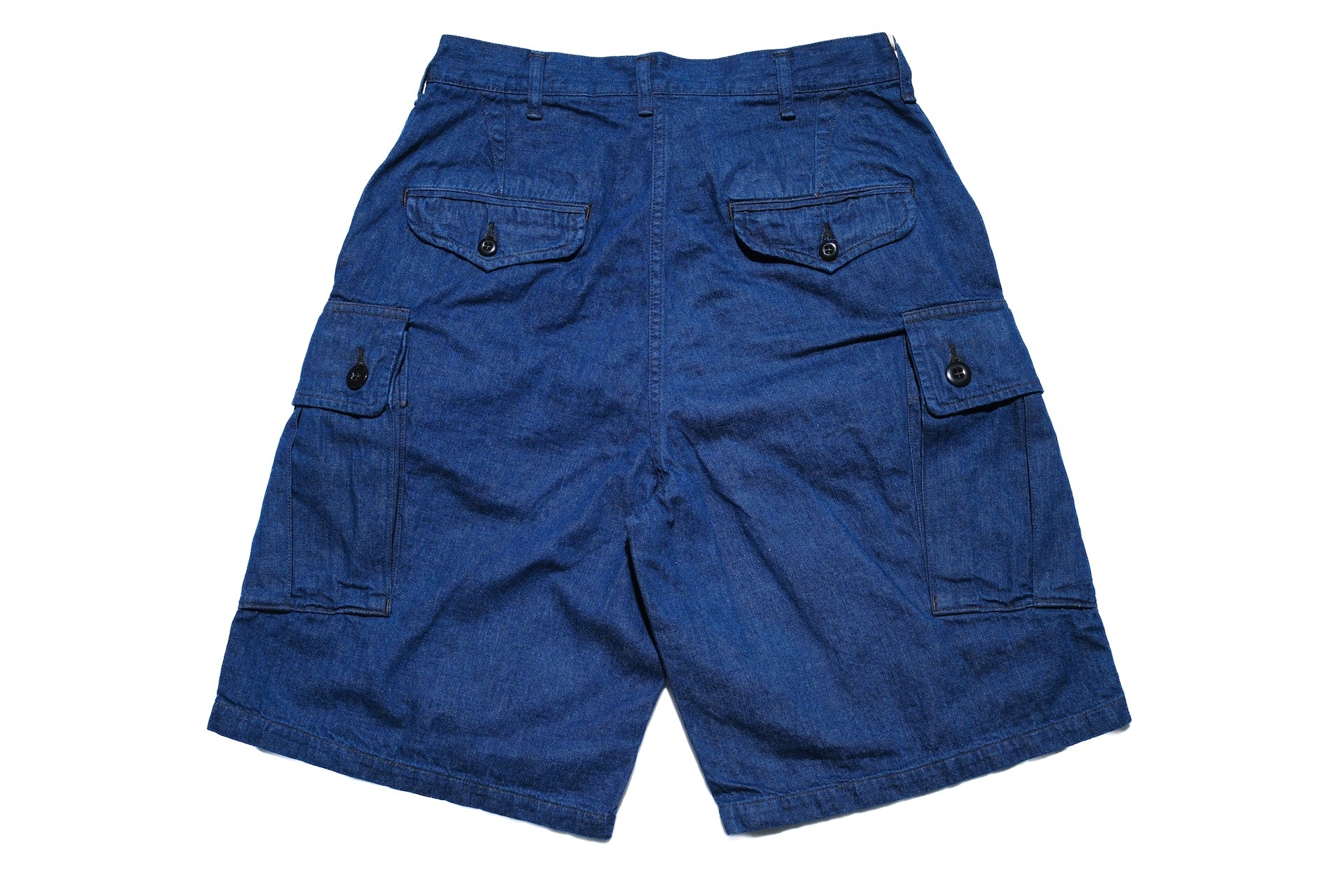 Freewheelers 9oz Denim "Jungle Fatigues" Tropical Shorts (Indigo)