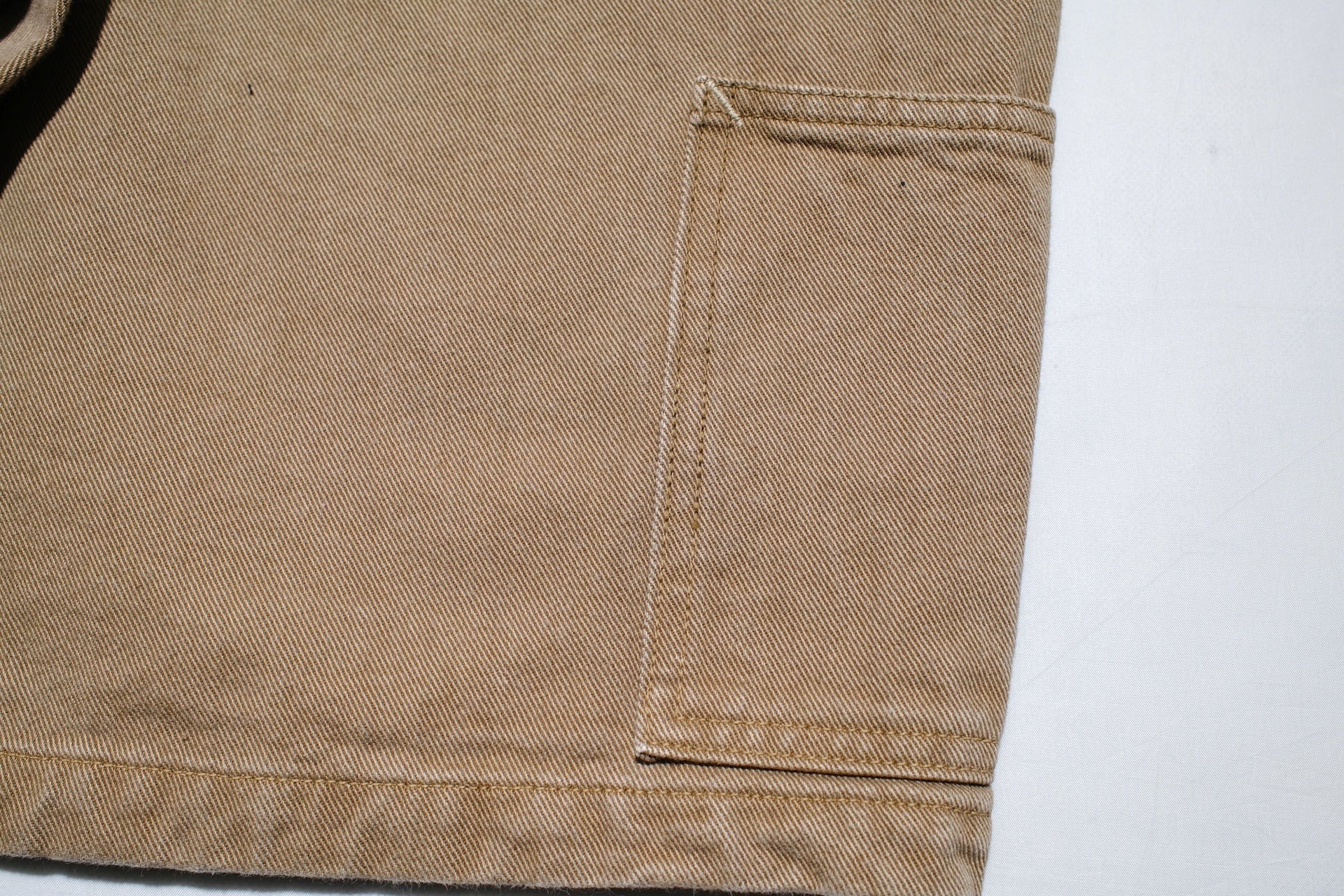 Freewheelers 10.5oz Denim “BAKERSFIELD” Cut-Length Trousers (Beige)