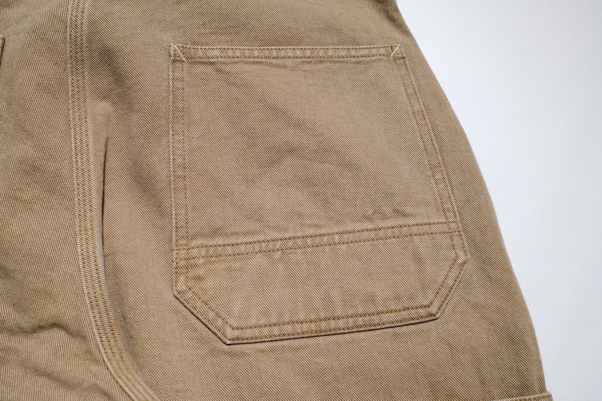 Freewheelers 10.5oz Denim “BAKERSFIELD” Cut-Length Trousers (Beige)