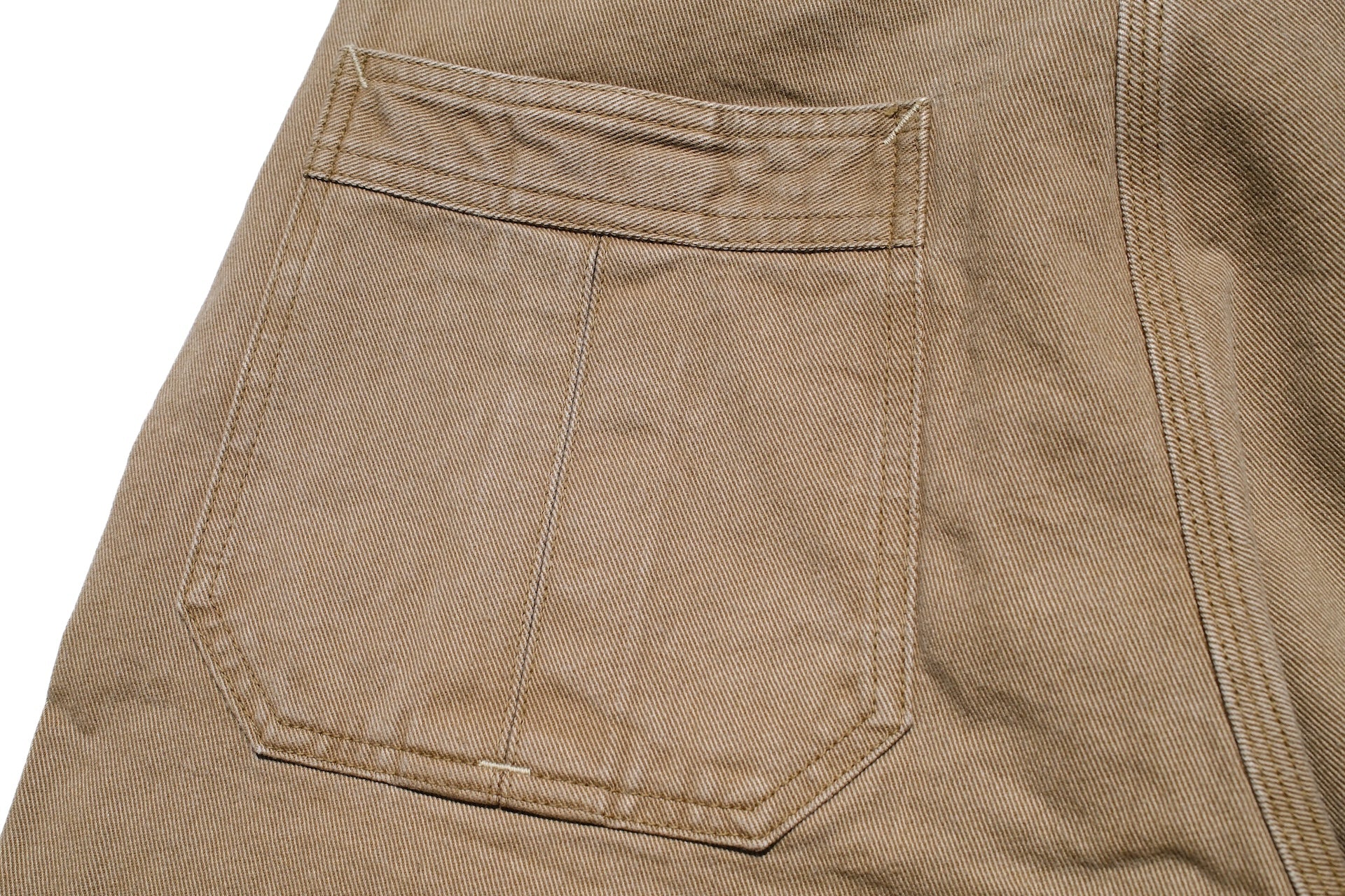 Freewheelers 10.5oz Denim “BAKERSFIELD” Cut-Length Trousers (Beige)