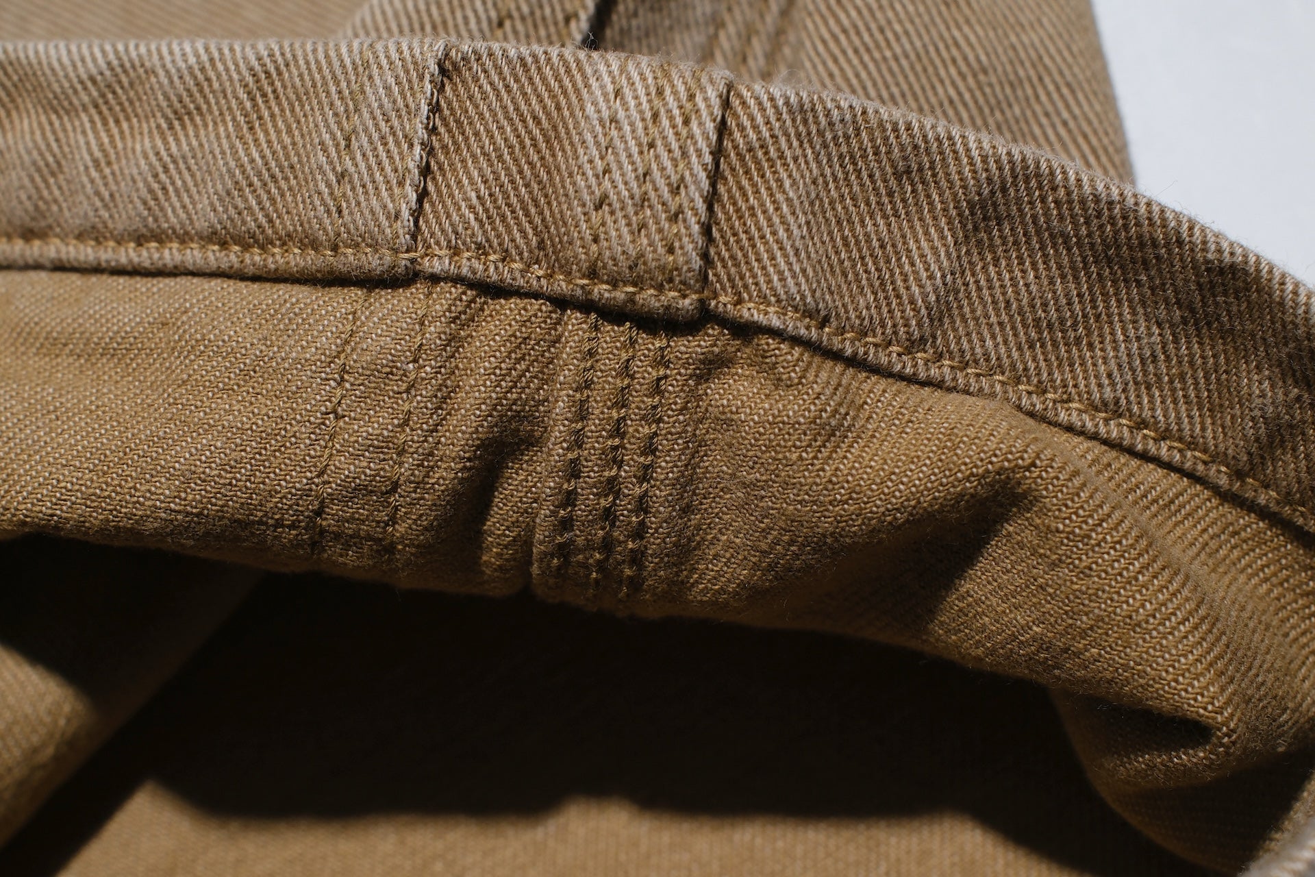 Freewheelers 10.5oz Denim “BAKERSFIELD” Cut-Length Trousers (Beige)