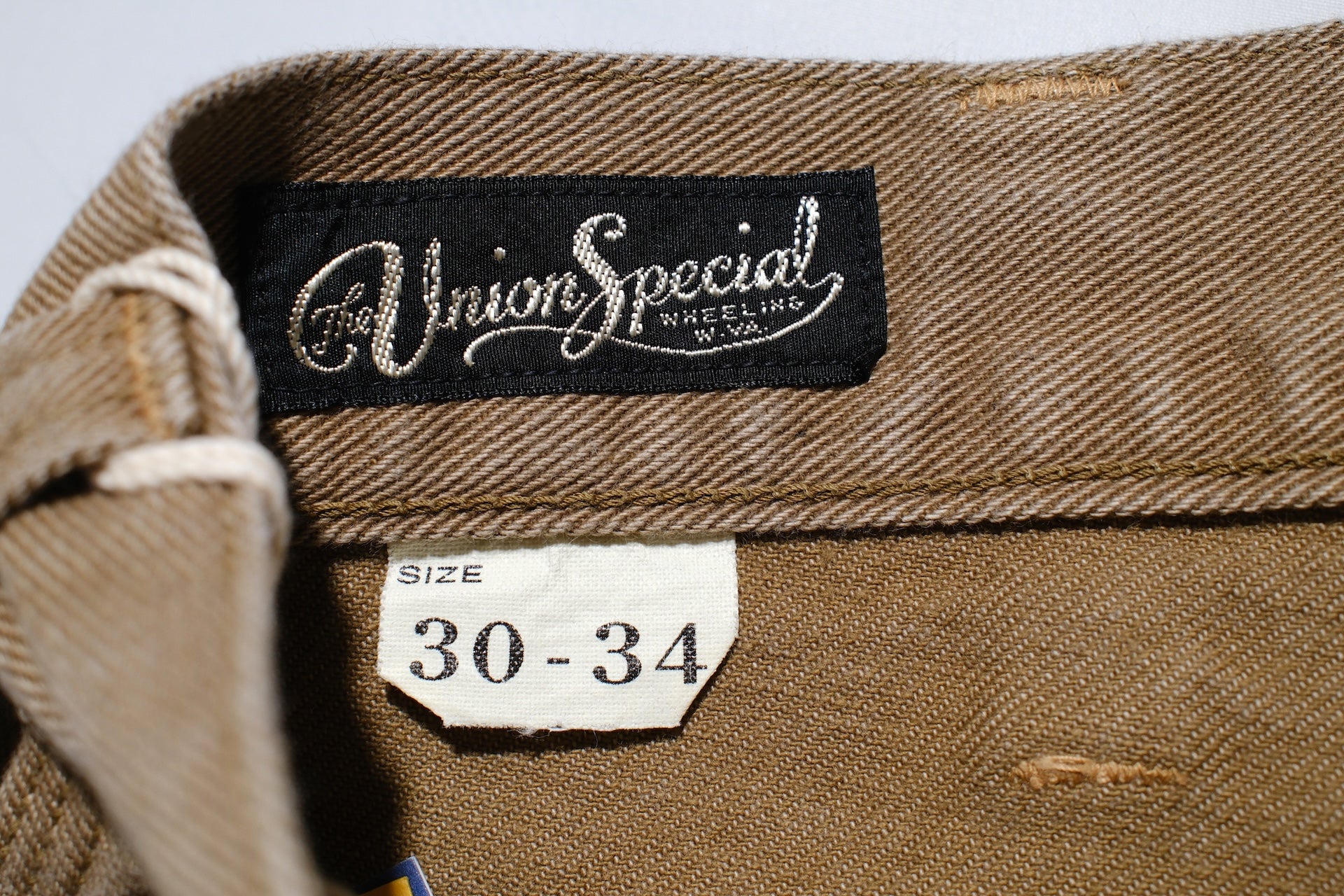 Freewheelers 10.5oz Denim “BAKERSFIELD” Cut-Length Trousers (Beige)