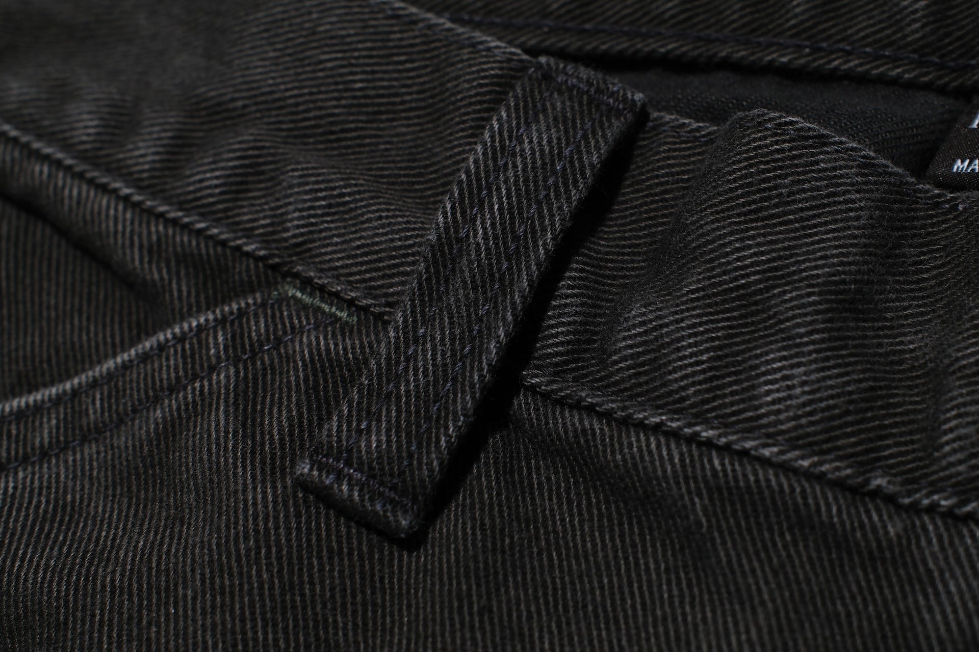 Freewheelers 10.5oz Denim “BAKERSFIELD” Cut-Length Trousers (Black)