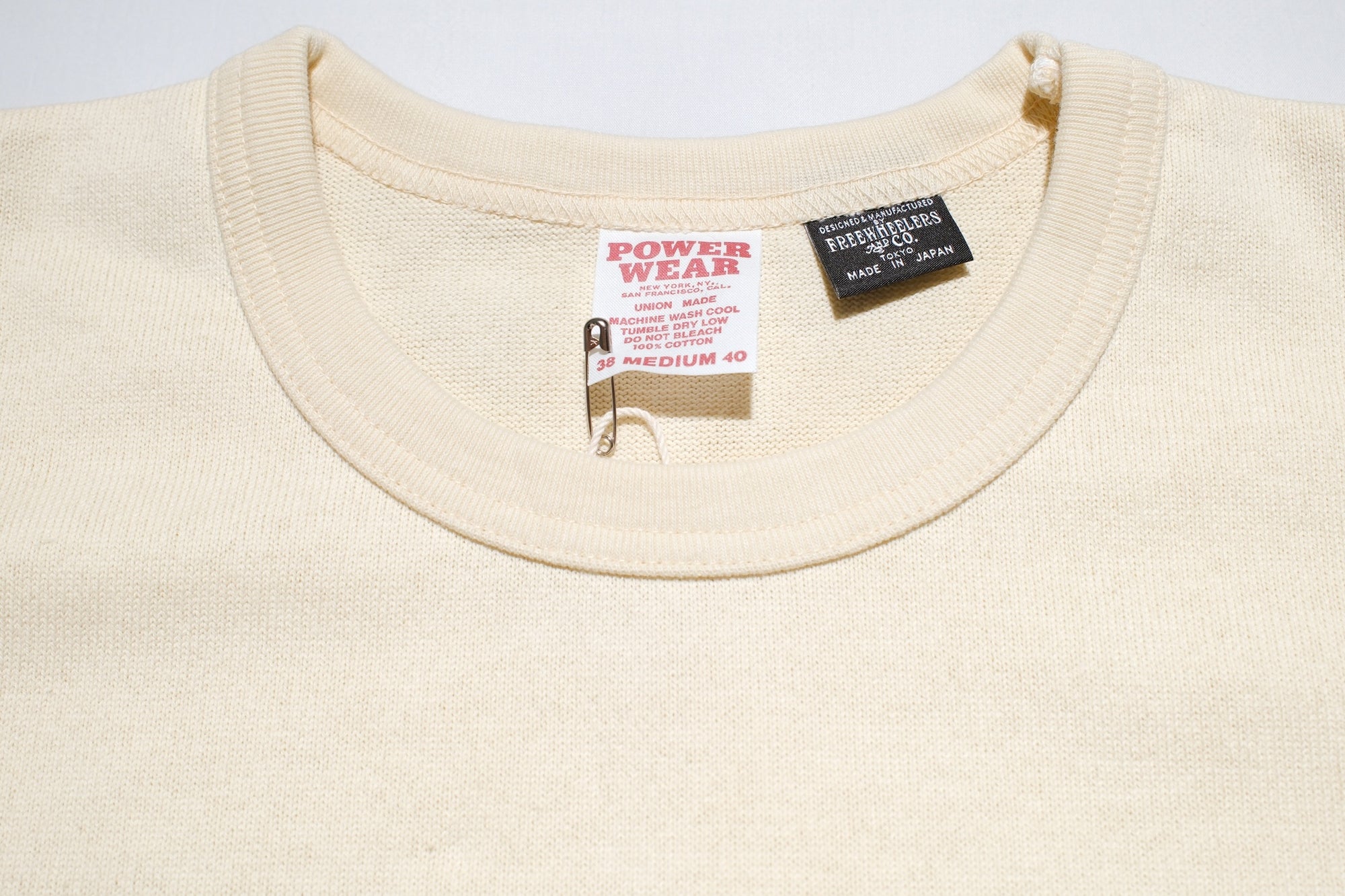 Freewheelers Heavyweight Short-Sleeved Pocket T-Shirt (Straw Cream)