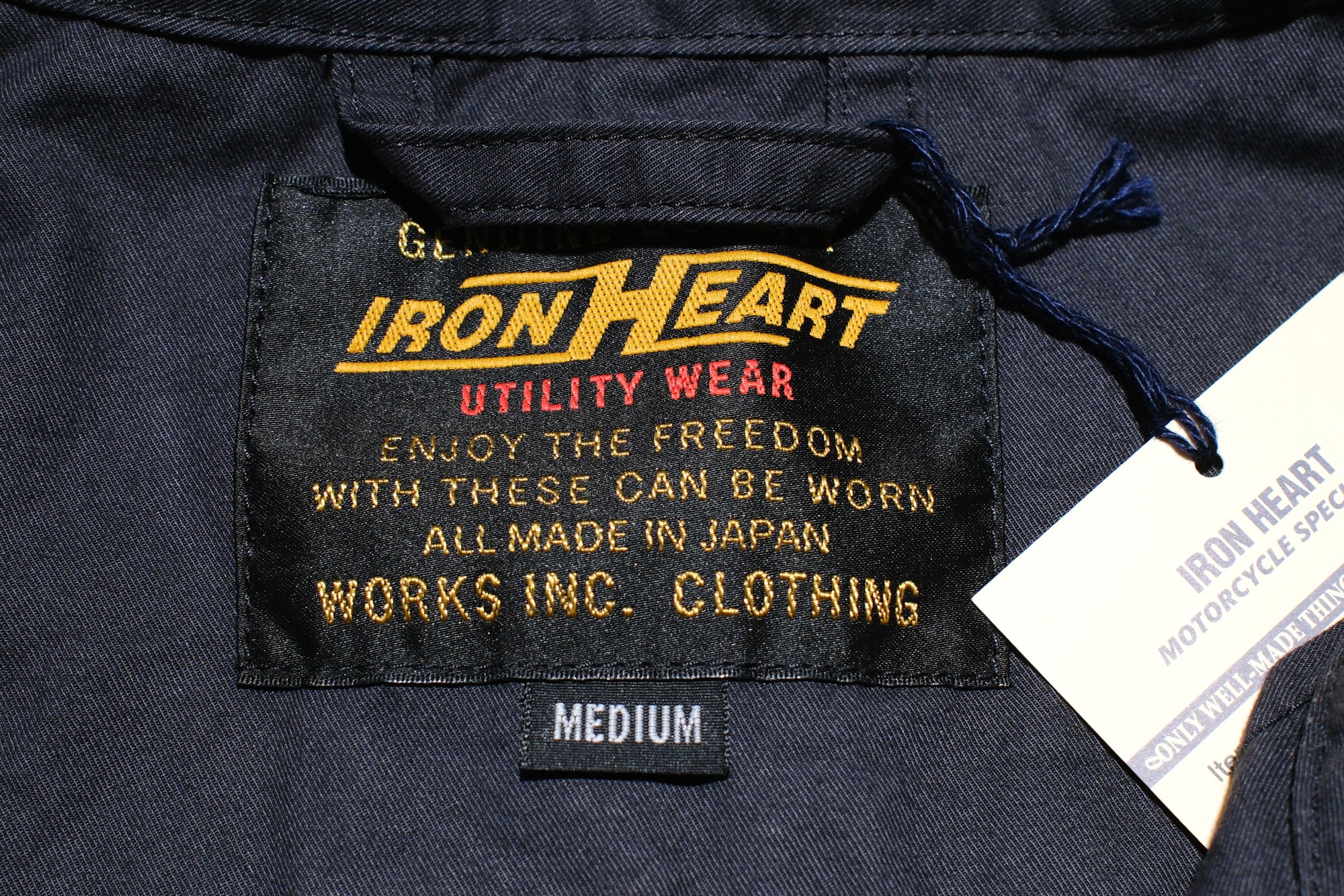 Iron Heart “All-Season” Cotton Serge Drizzler Jacket  (Jet Black)