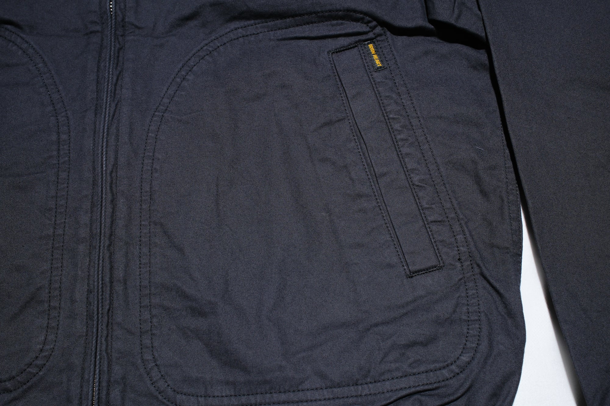 Iron Heart “All-Season” Cotton Serge Drizzler Jacket  (Jet Black)