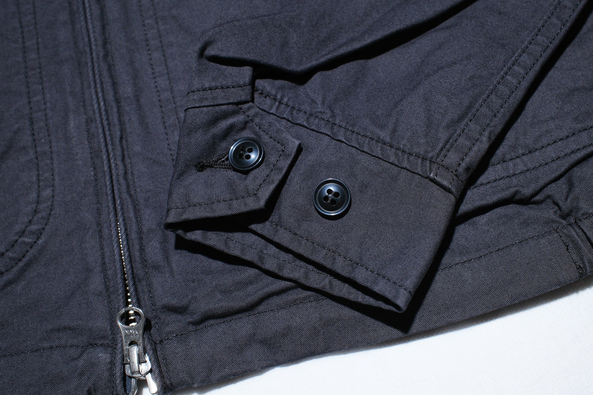 Iron Heart “All-Season” Cotton Serge Drizzler Jacket  (Jet Black)