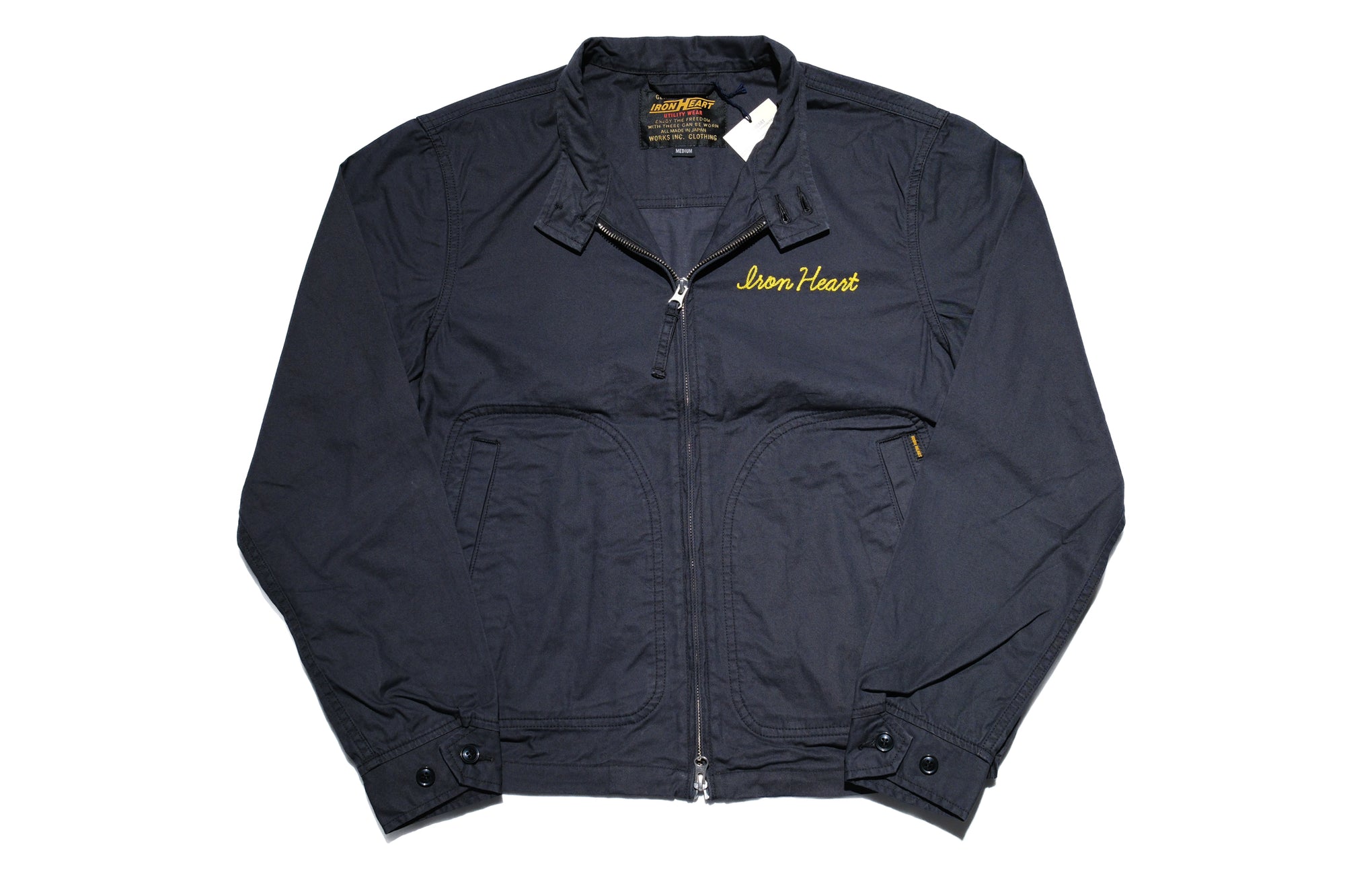 Iron Heart “All-Season” Cotton Serge Drizzler Jacket  (Jet Black)