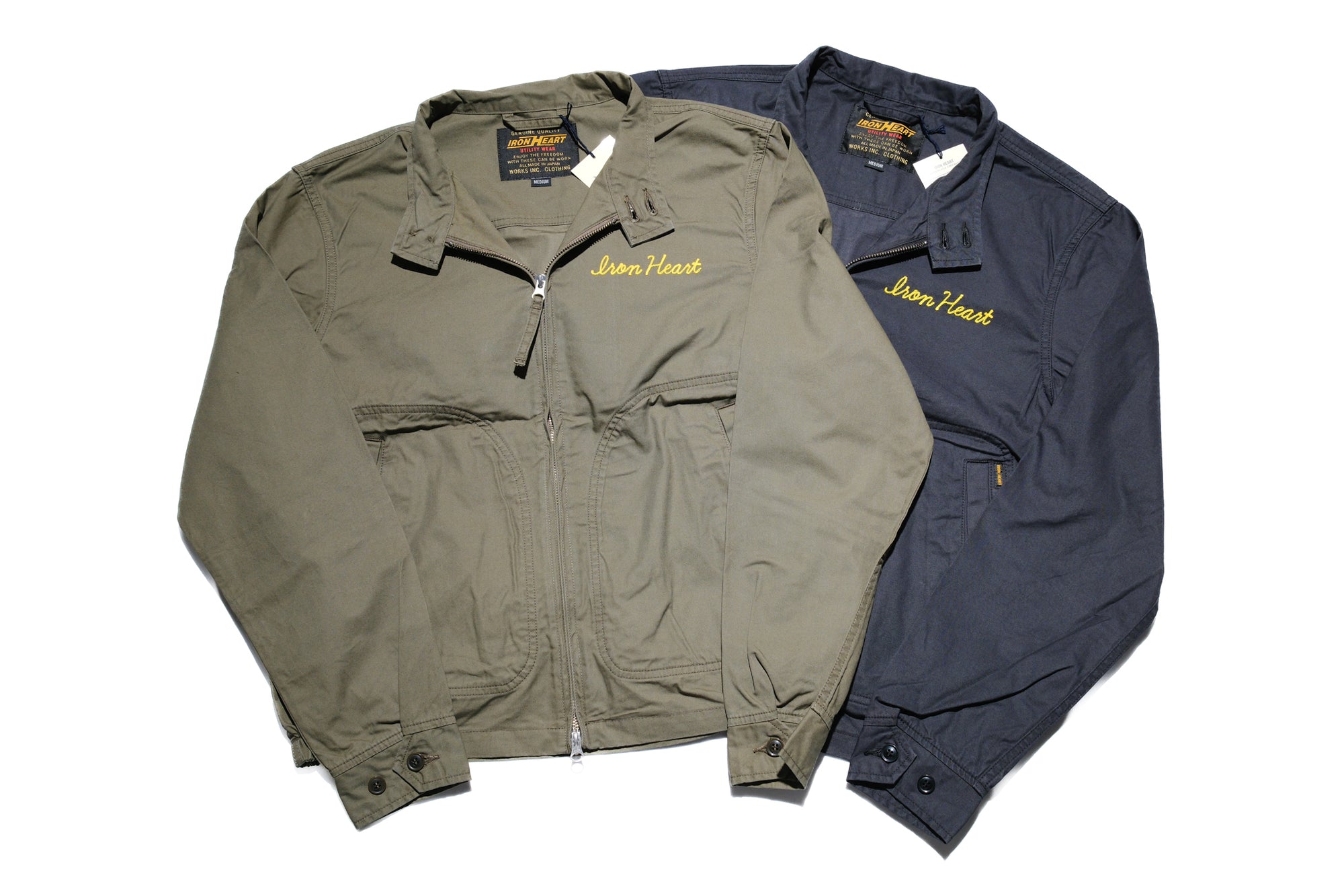 Iron Heart “All-Season” Cotton Serge Drizzler Jacket  (Jet Black)