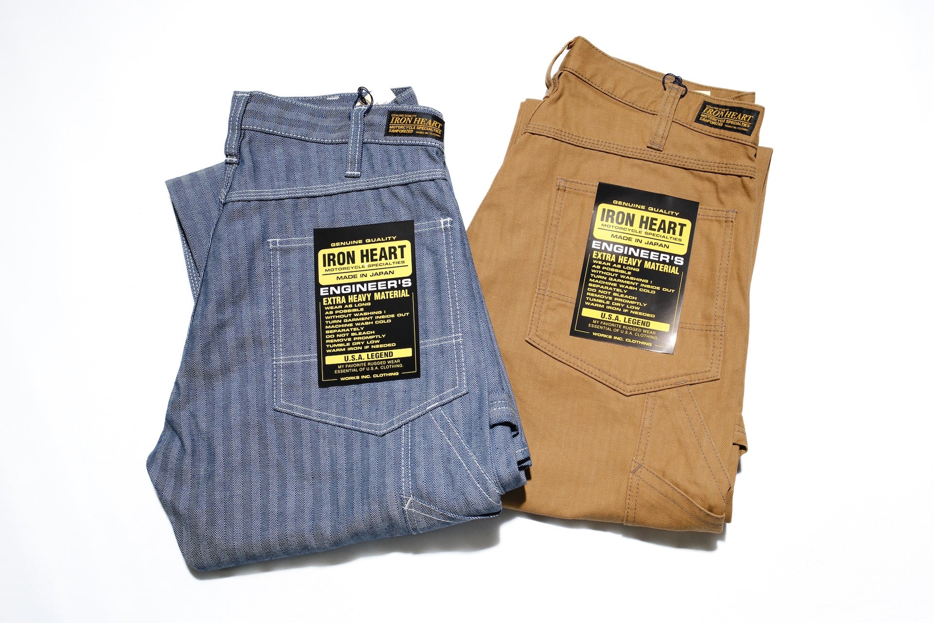 Iron Heart 10.5oz Herringbone Twill Painter Pants (Indigo)