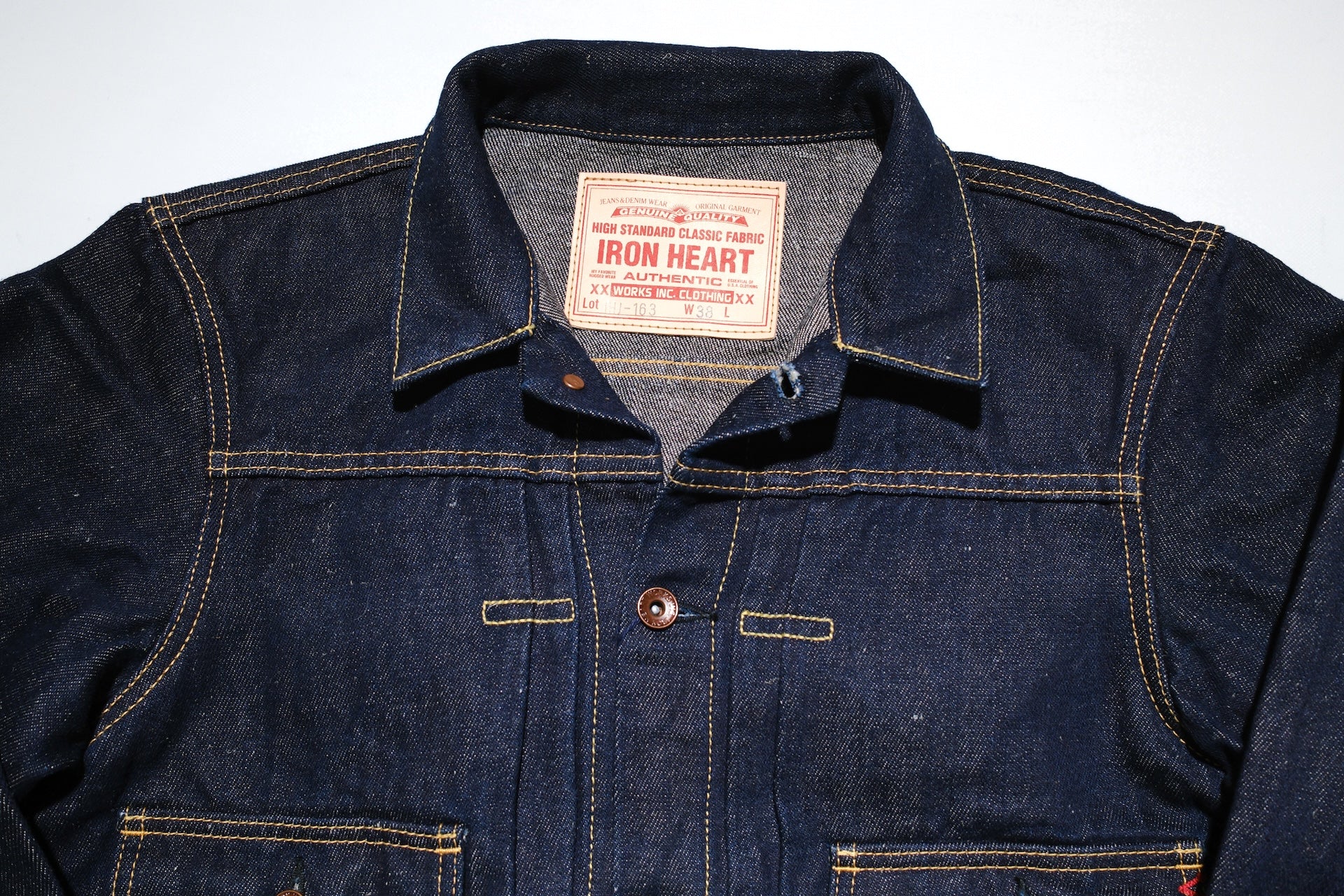 Iron Heart 14oz Indigo Dyed Cotton/Linen Denim Type II Jacket