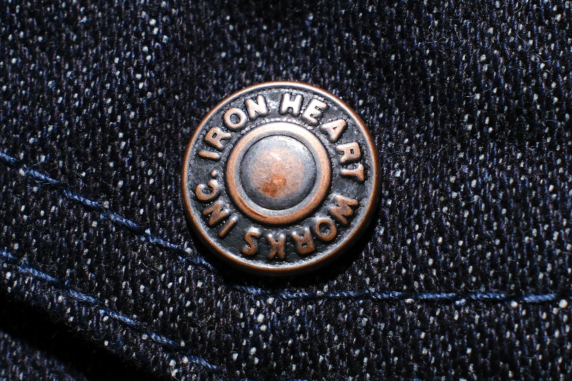 Iron Heart 14oz Selvage Broken Twill Denim Mechanic Work Jacket (Indigo)