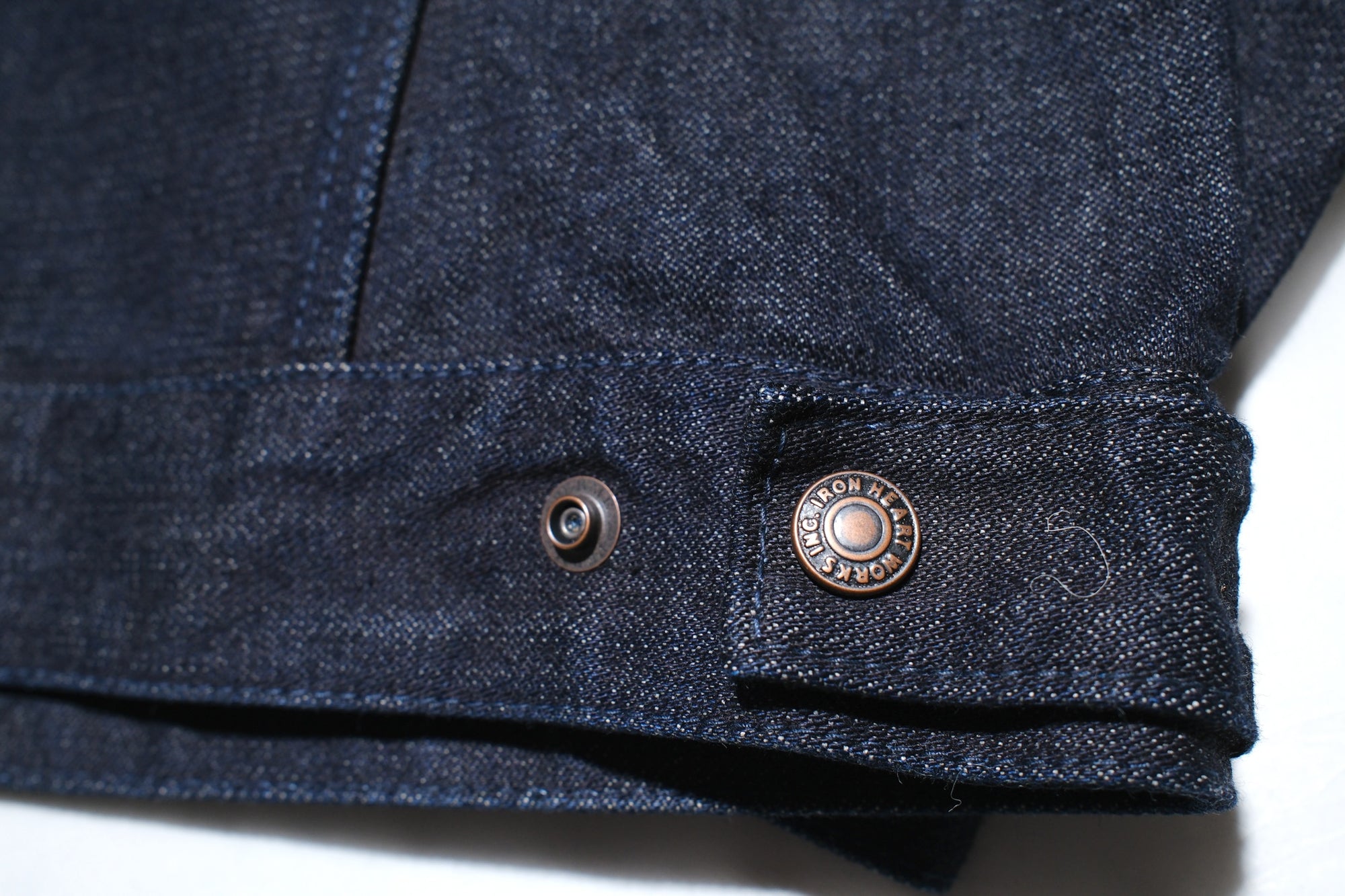 Iron Heart 14oz Selvage Broken Twill Denim Mechanic Work Jacket (Indigo)