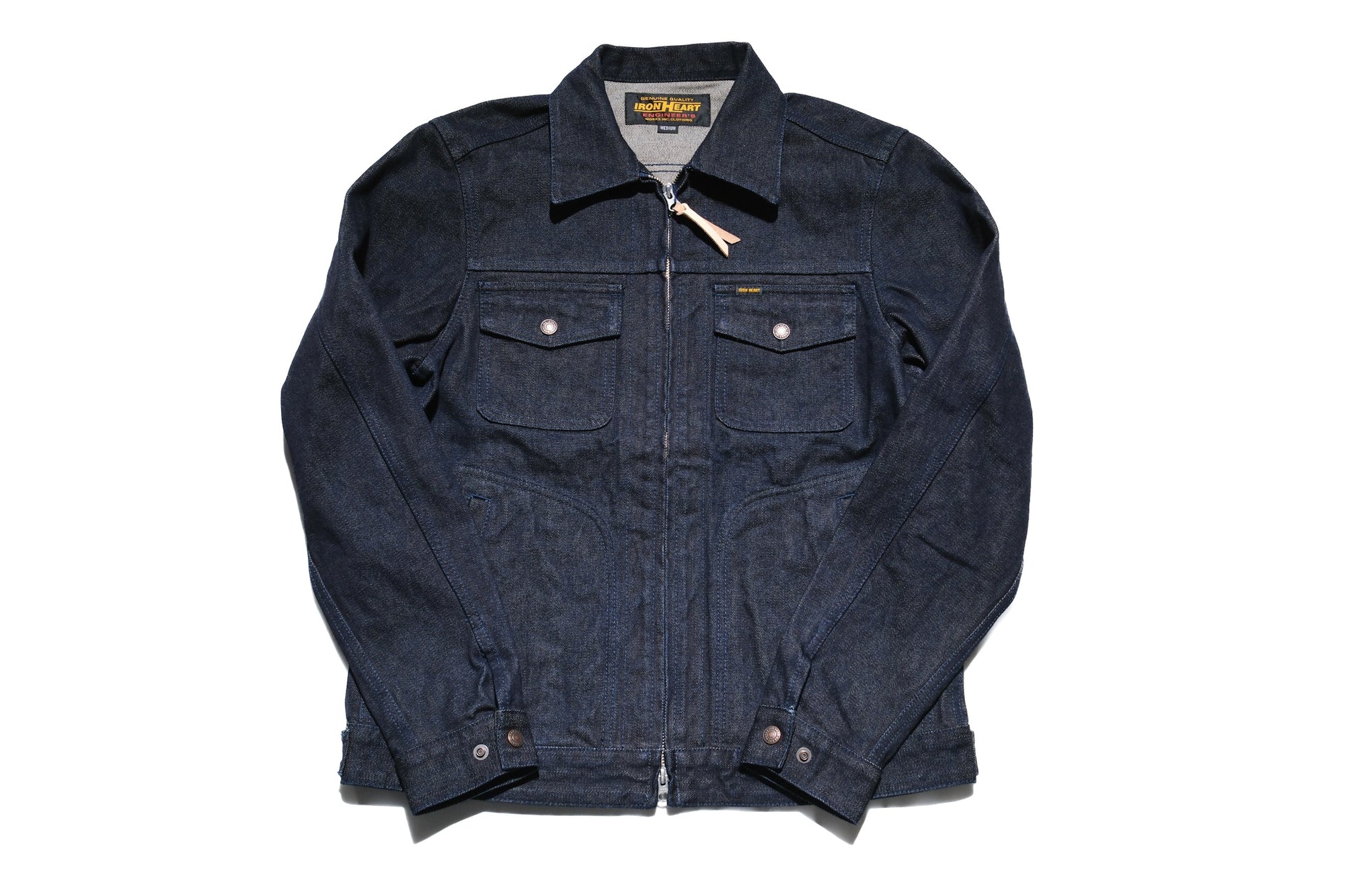 Iron Heart 14oz Selvage Broken Twill Denim Mechanic Work Jacket (Indigo)