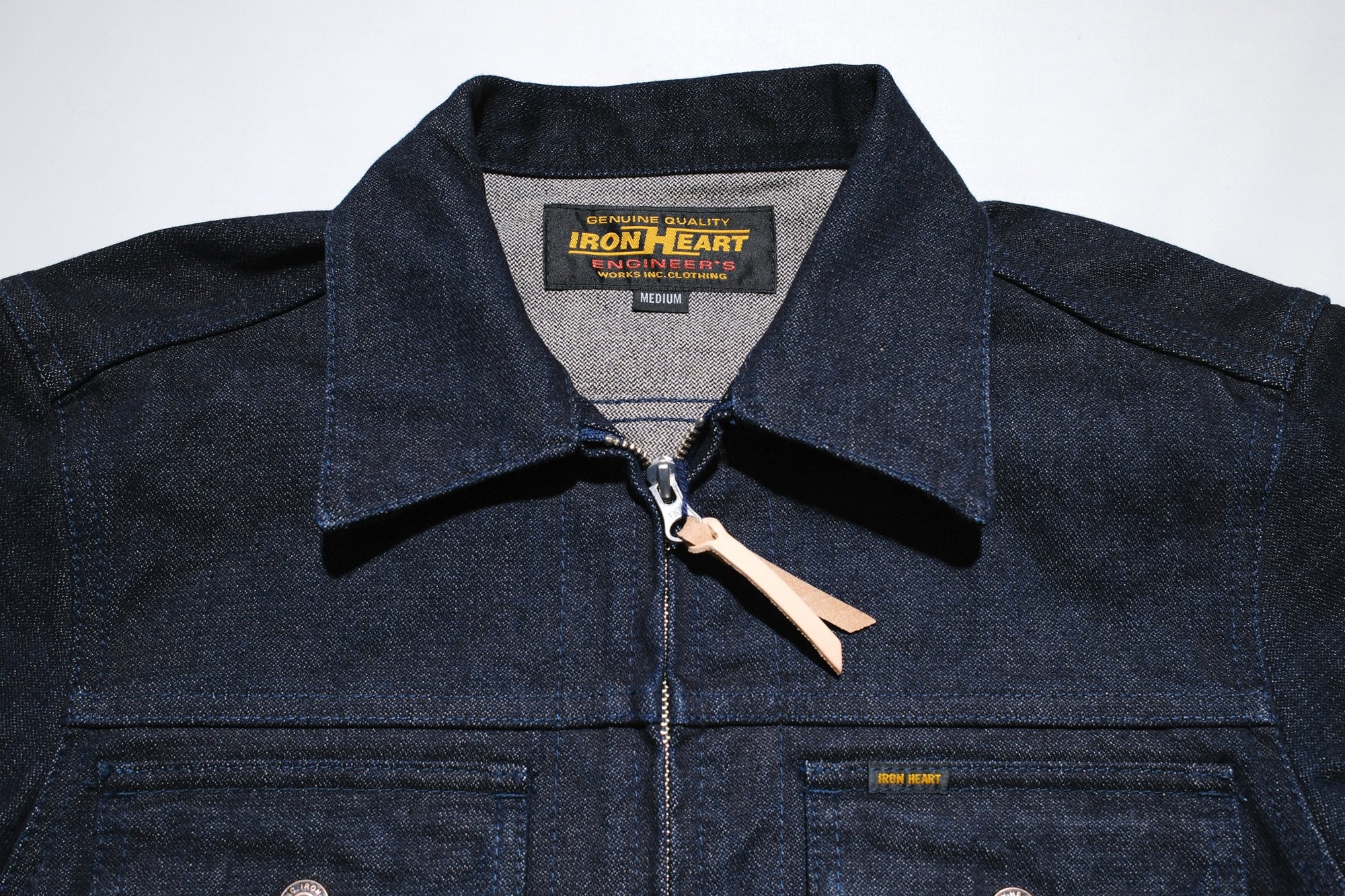 Iron Heart 14oz Selvage Broken Twill Denim Mechanic Work Jacket (Indigo)