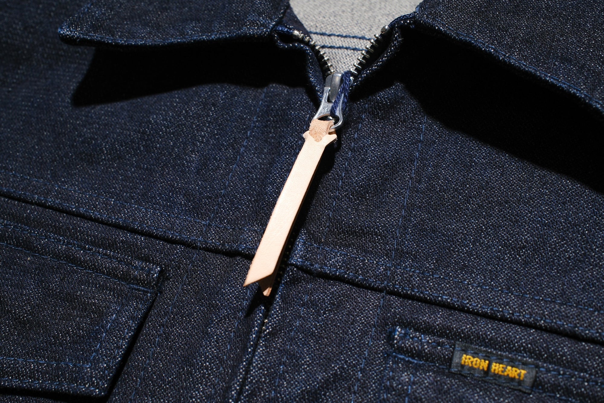 Iron Heart 14oz Selvage Broken Twill Denim Mechanic Work Jacket (Indigo)