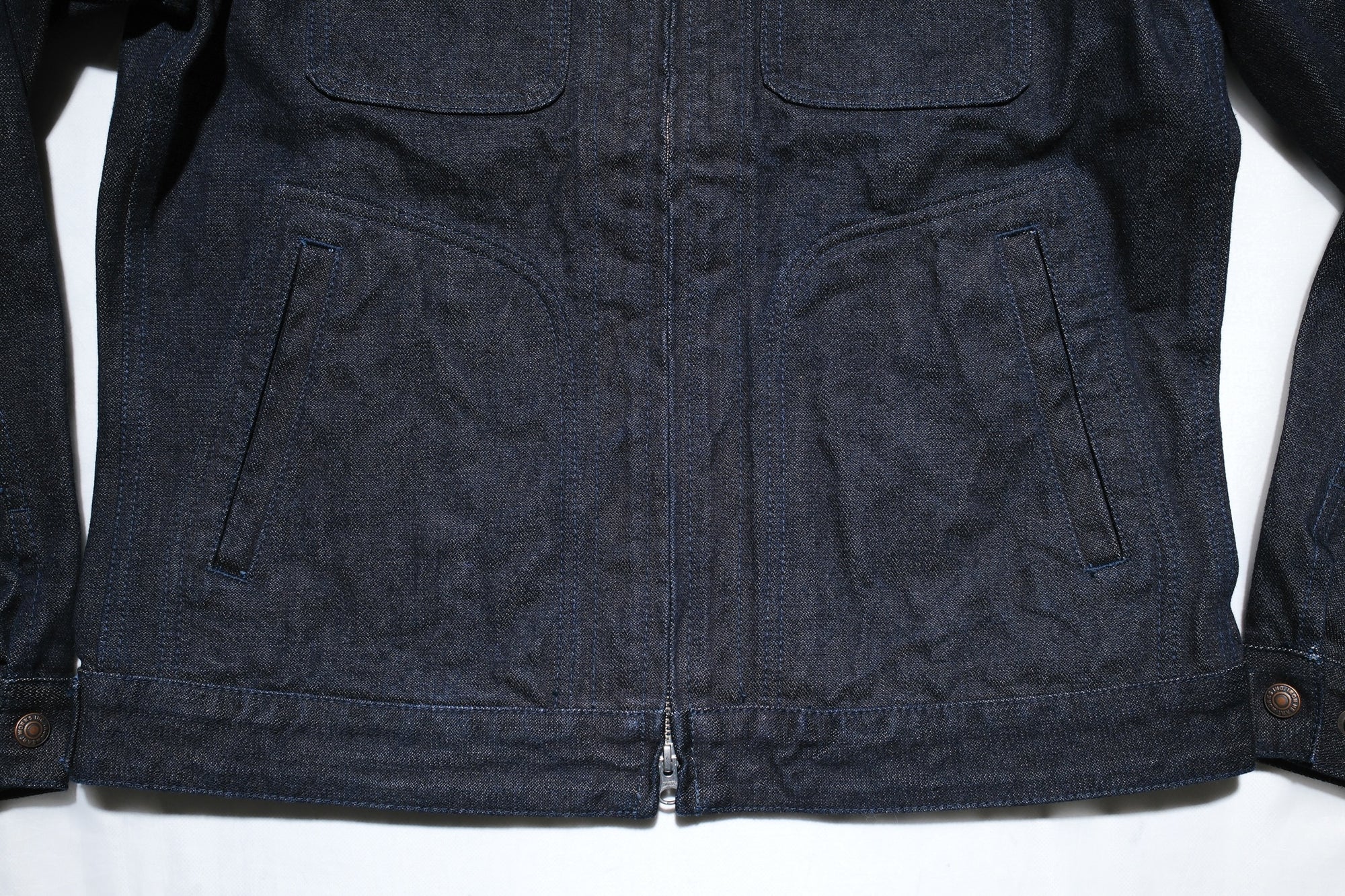 Iron Heart 14oz Selvage Broken Twill Denim Mechanic Work Jacket (Indigo)