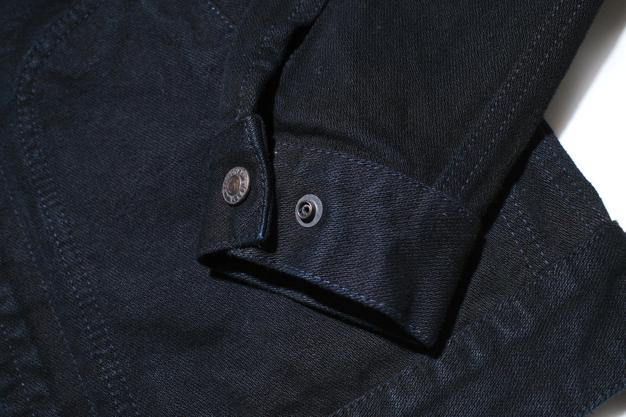 Iron Heart 14oz Selvage Broken Twill Denim Mechanic Work Jacket (Black Overdyed)