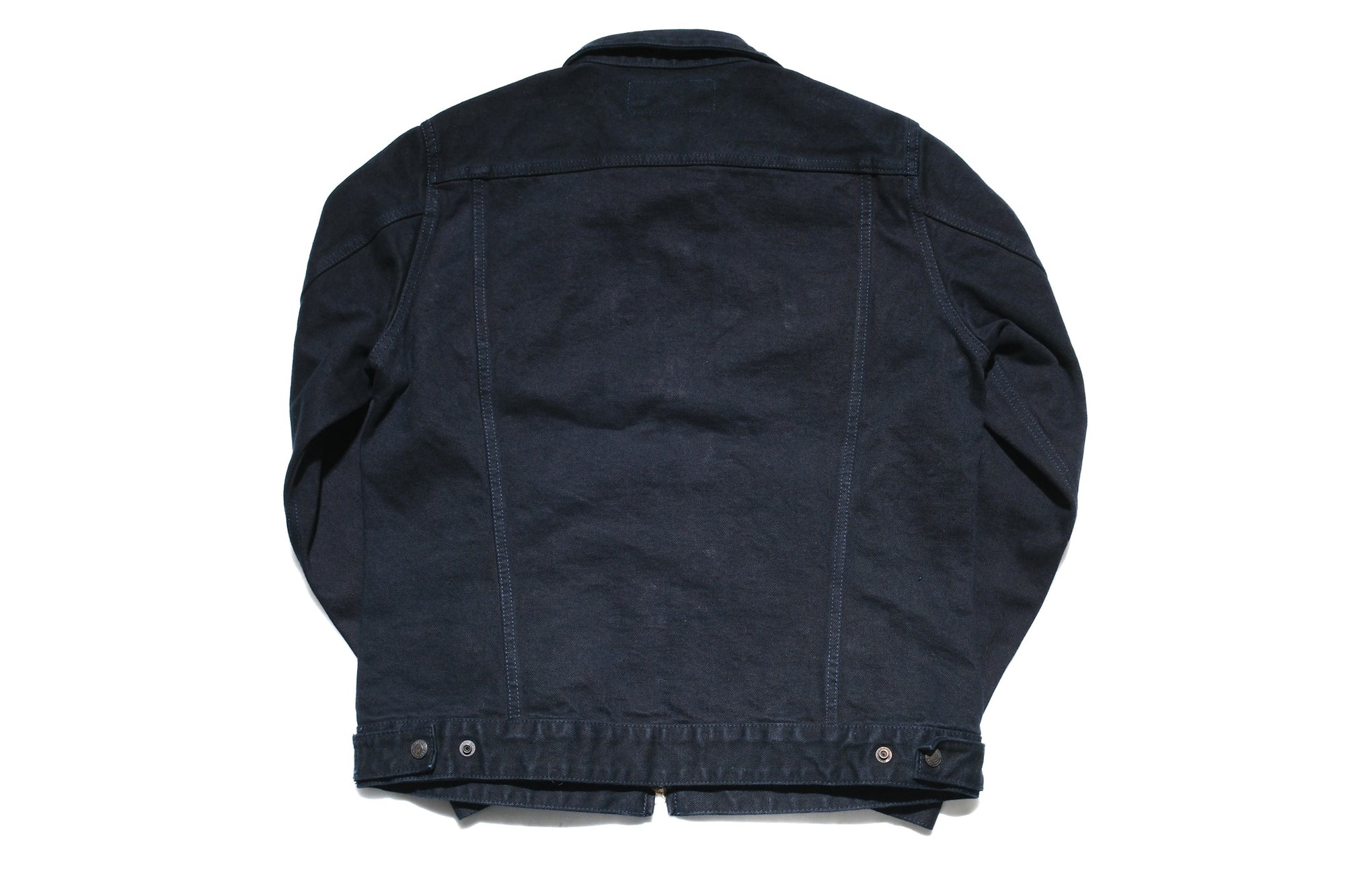 Iron Heart 14oz Selvage Broken Twill Denim Mechanic Work Jacket (Black Overdyed)