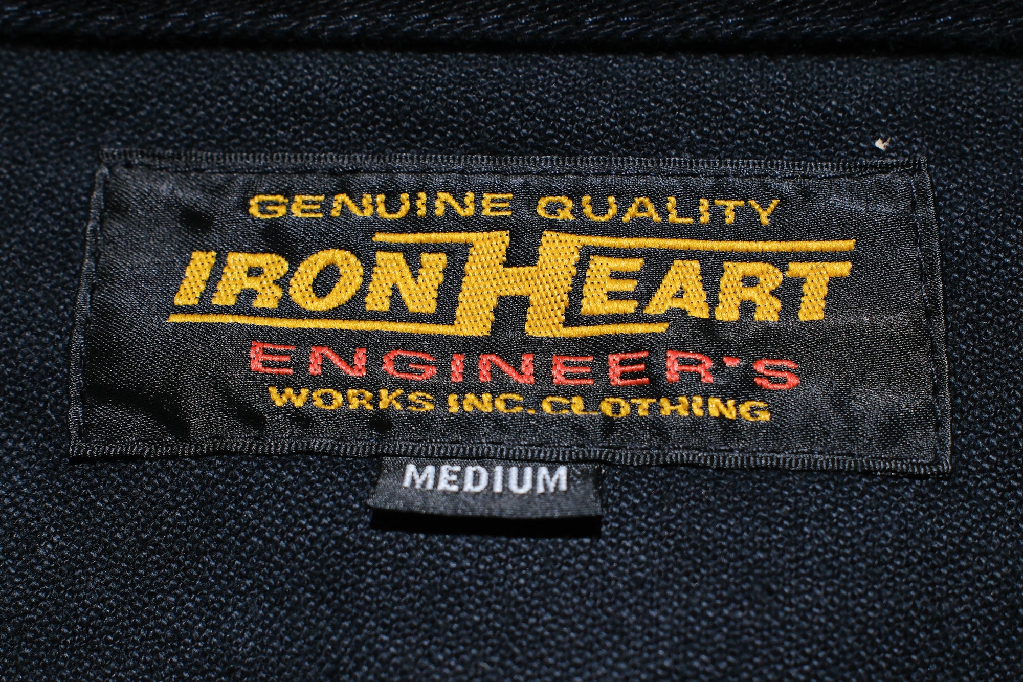 Iron Heart 14oz Selvage Broken Twill Denim Mechanic Work Jacket (Black Overdyed)