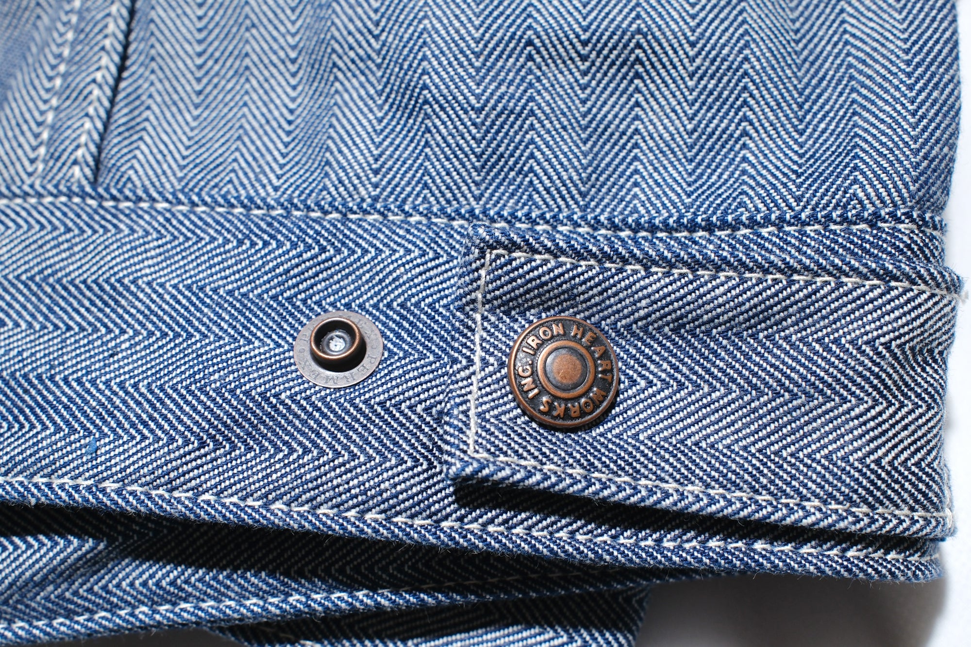 Iron Heart 10.5oz HBT Mechanic Work Jacket (Indigo)