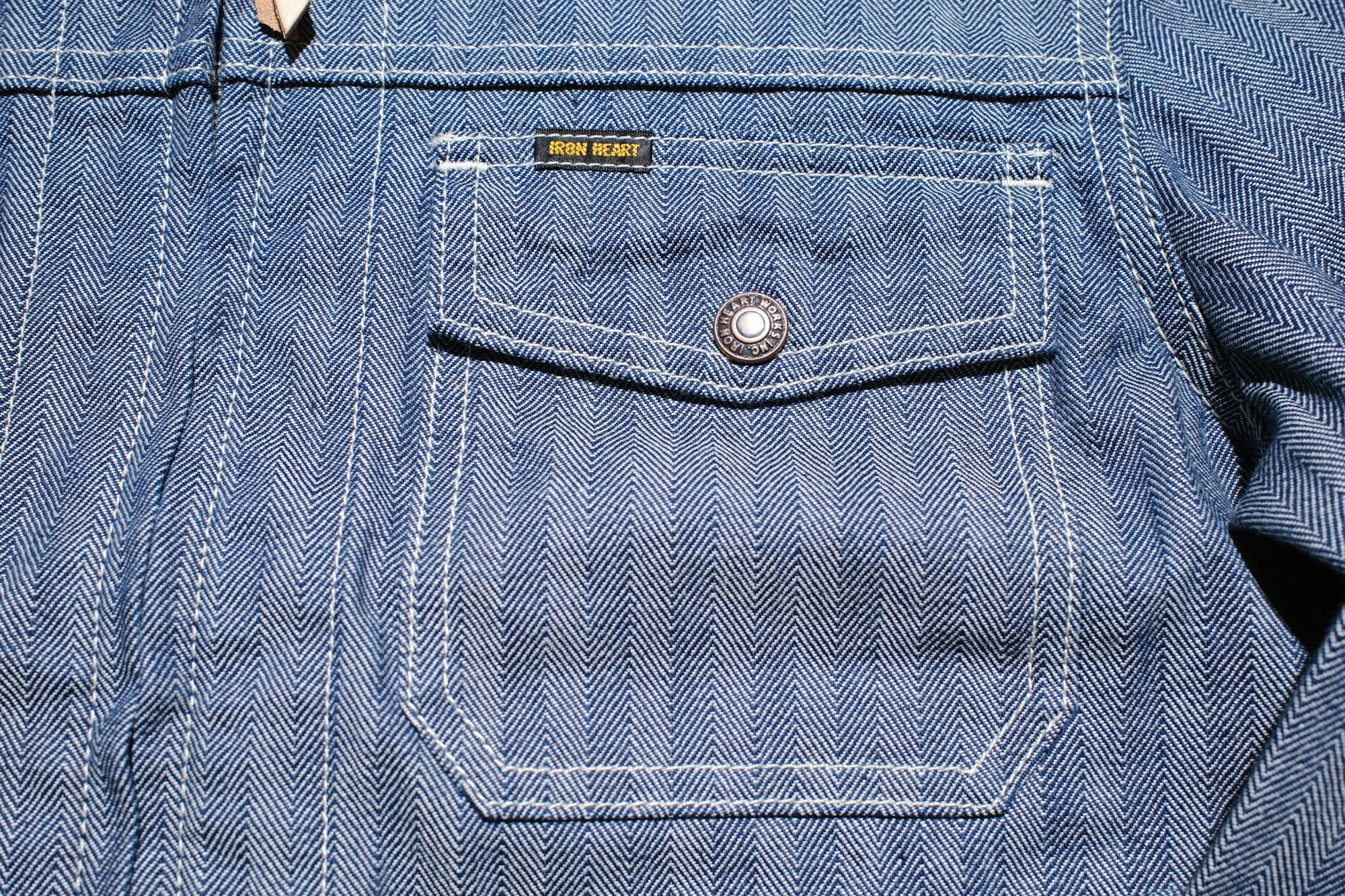 Iron Heart 10.5oz HBT Mechanic Work Jacket (Indigo)