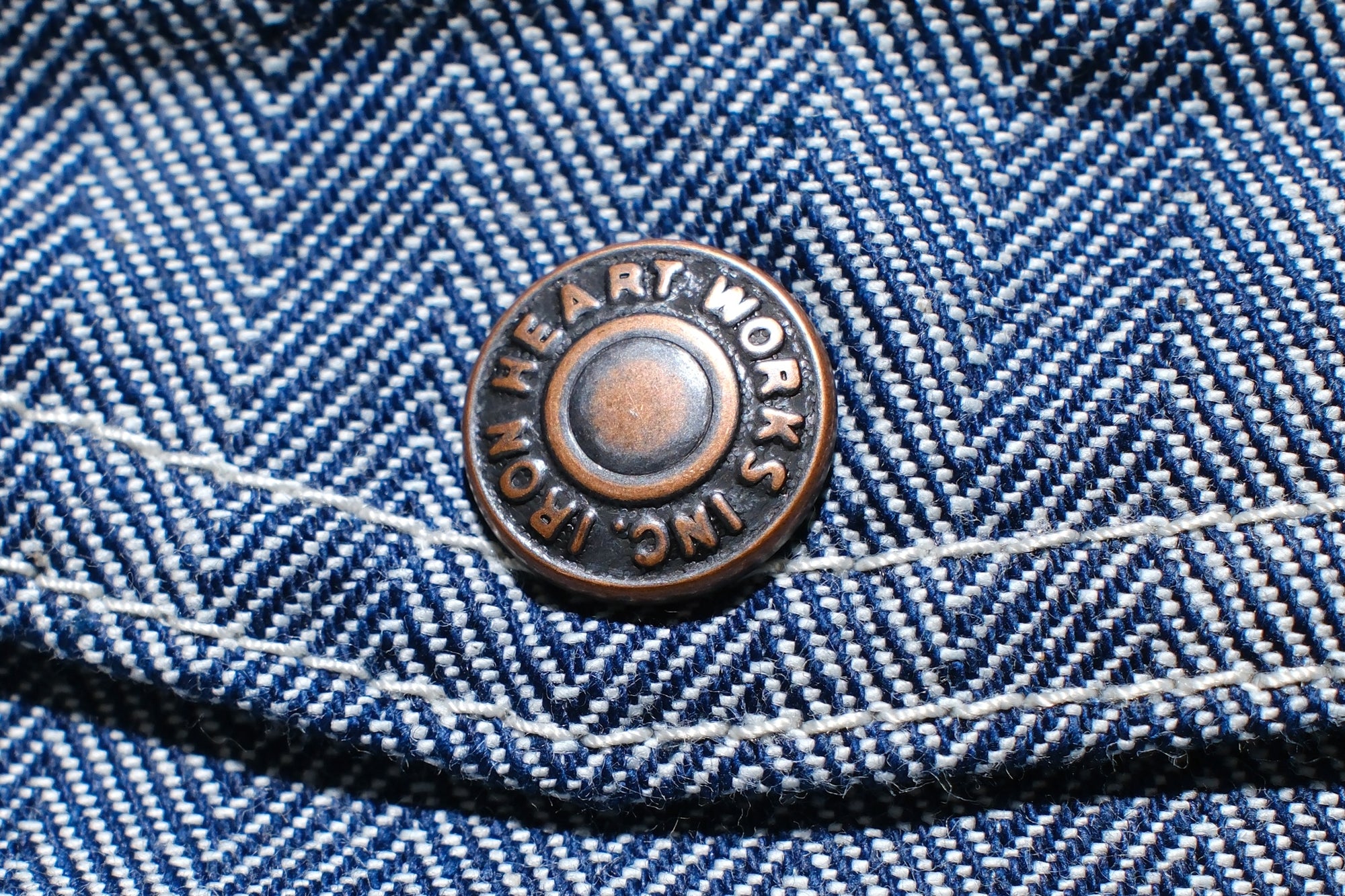 Iron Heart 10.5oz HBT Mechanic Work Jacket (Indigo)