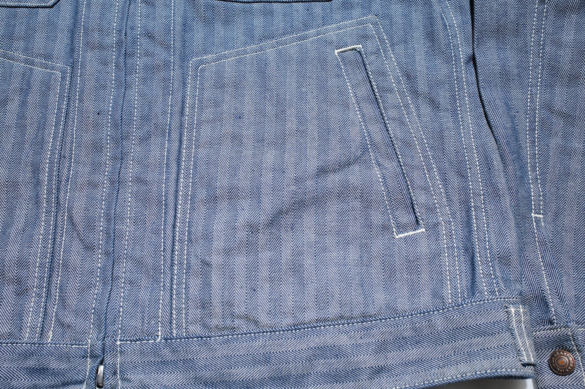 Iron Heart 10.5oz HBT Mechanic Work Jacket (Indigo)