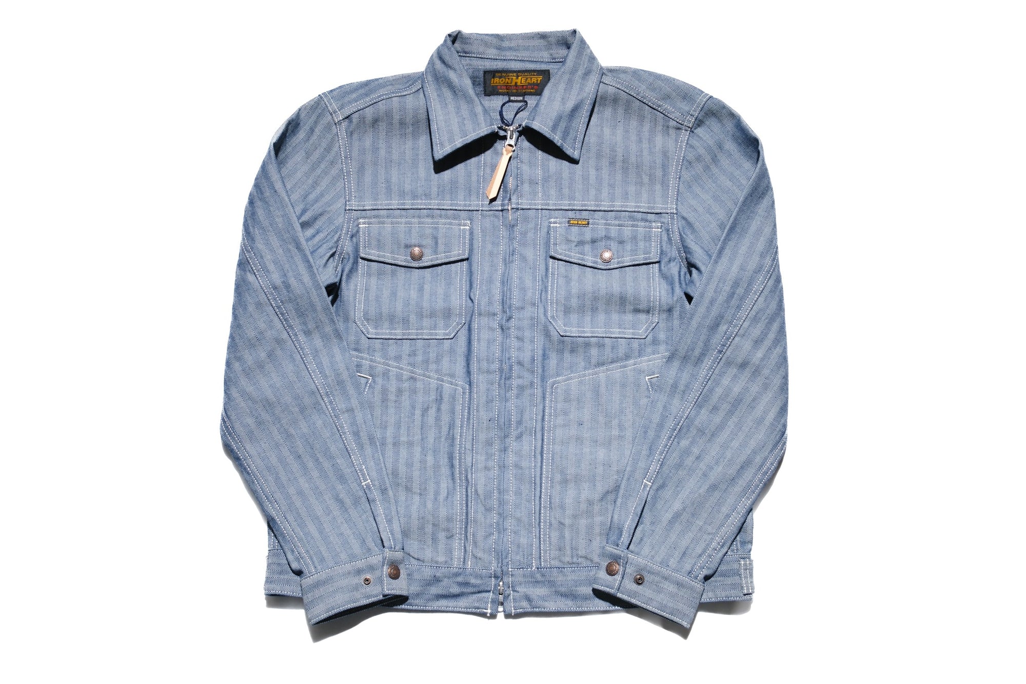 Iron Heart 10.5oz HBT Mechanic Work Jacket (Indigo)