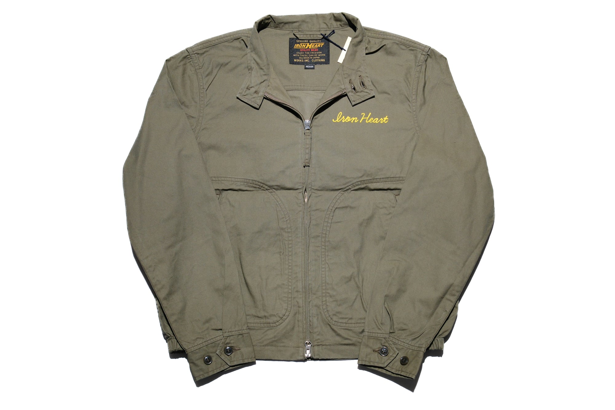 Iron Heart “All-Season” Cotton Serge Drizzler Jacket (OD Green)