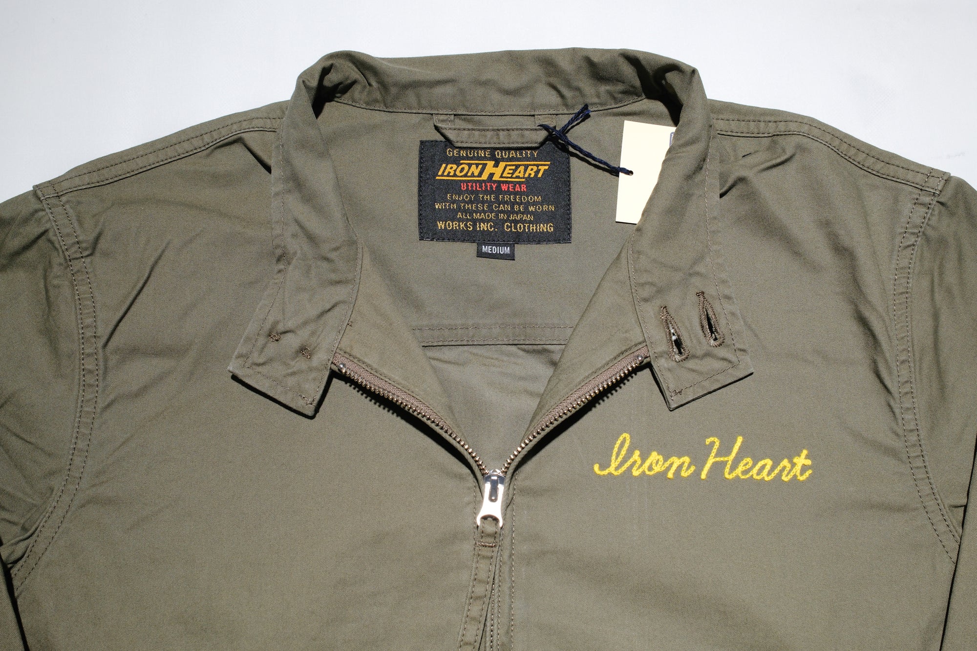 Iron Heart “All-Season” Cotton Serge Drizzler Jacket (OD Green)