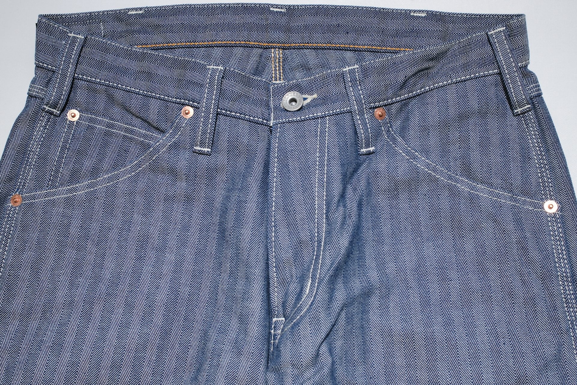 Iron Heart 10.5oz Herringbone Twill Painter Pants (Indigo)