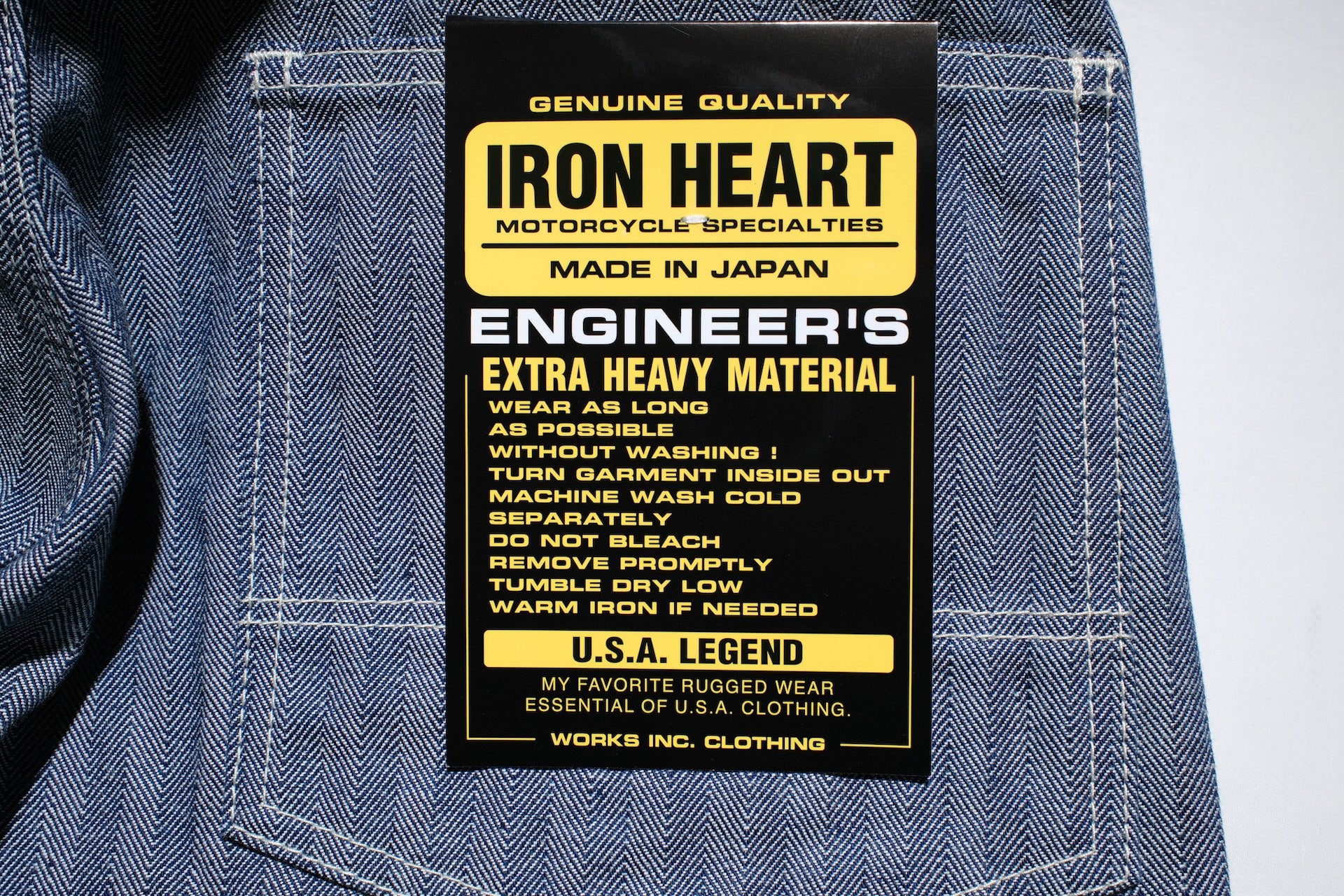 Iron Heart 10.5oz Herringbone Twill Painter Pants (Indigo)