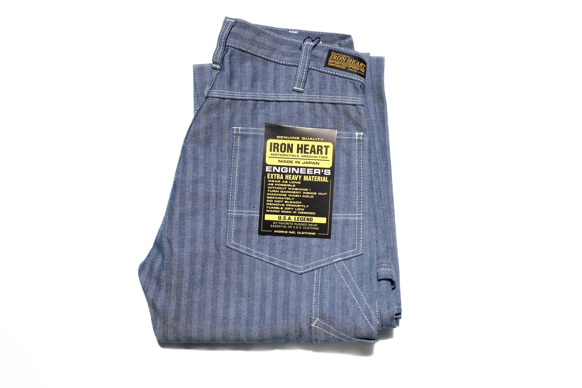 Iron Heart 10.5oz Herringbone Twill Painter Pants (Indigo)