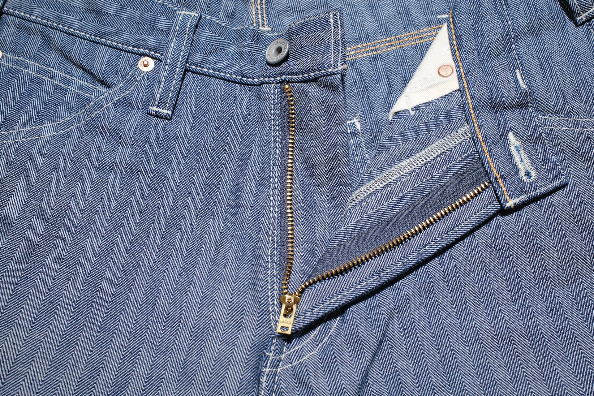 Iron Heart 10.5oz Herringbone Twill Painter Pants (Indigo)